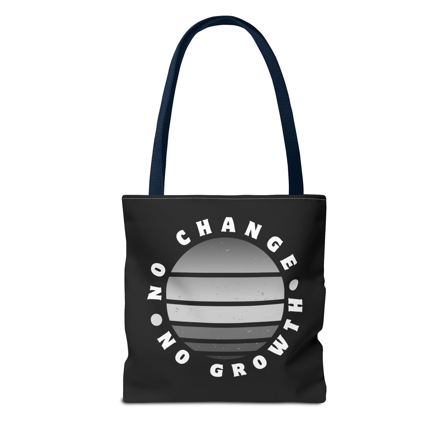 Tote Bag (AOP) - No Change No Growth - Black