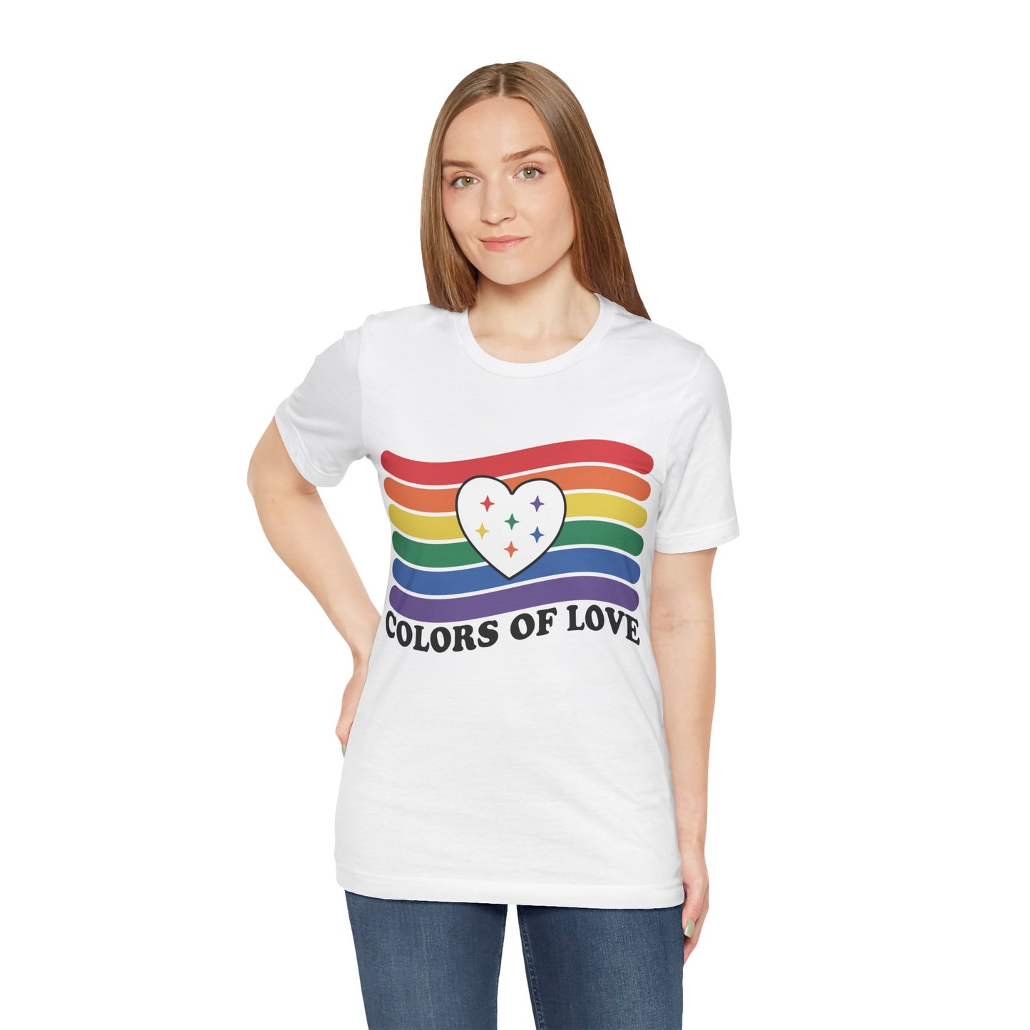 Valentines - Unisex Jersey Short Sleeve Tee - Colors Of Love