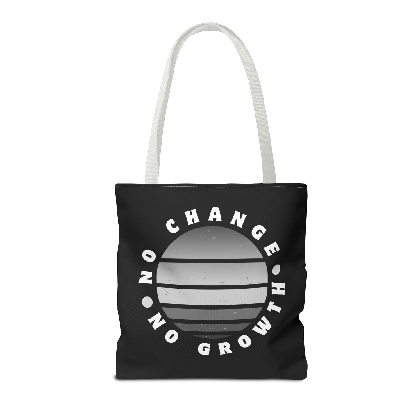 Tote Bag (AOP) - No Change No Growth - Black