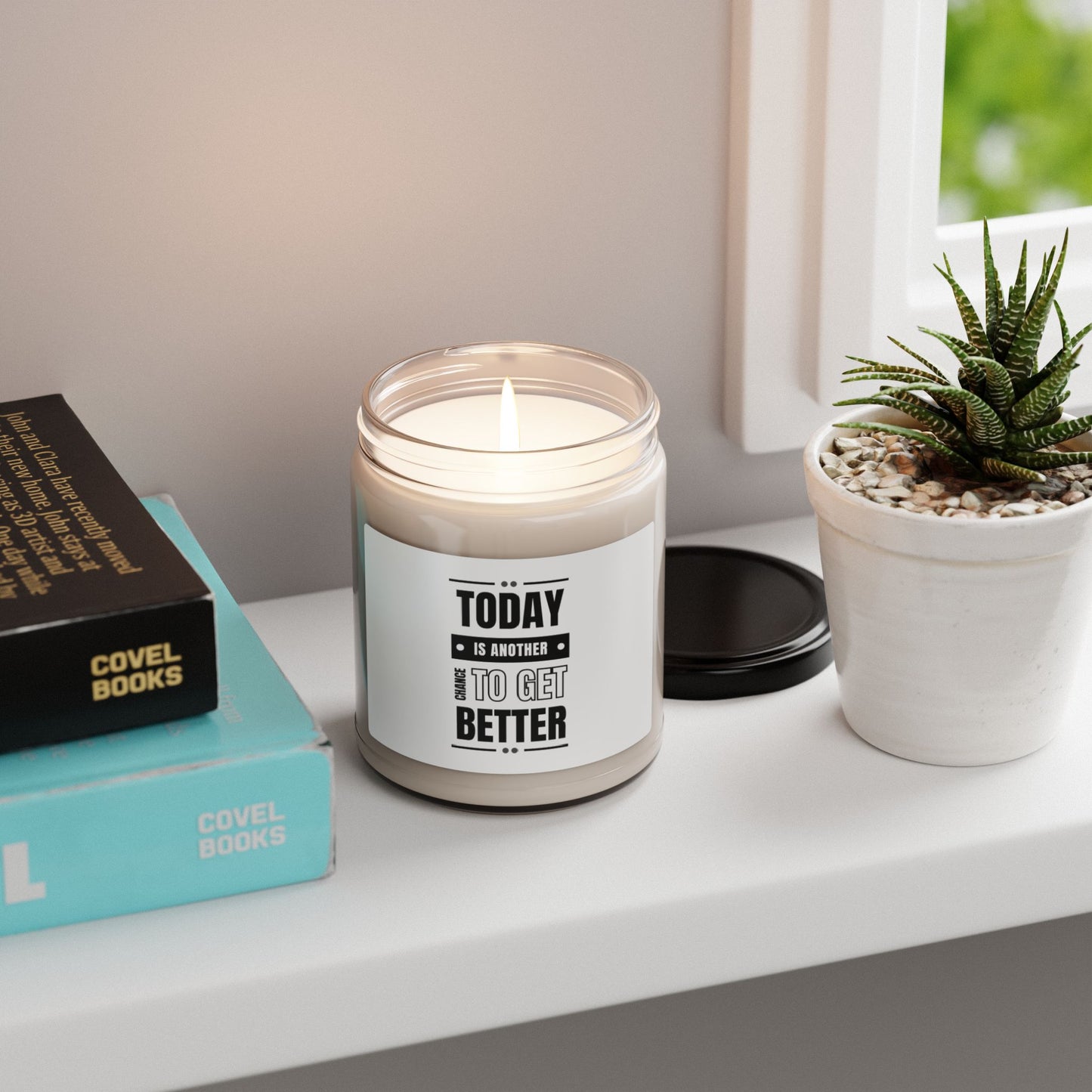 Scented Soy Candle, 9oz - Today Is Another Chance To Get Better - White