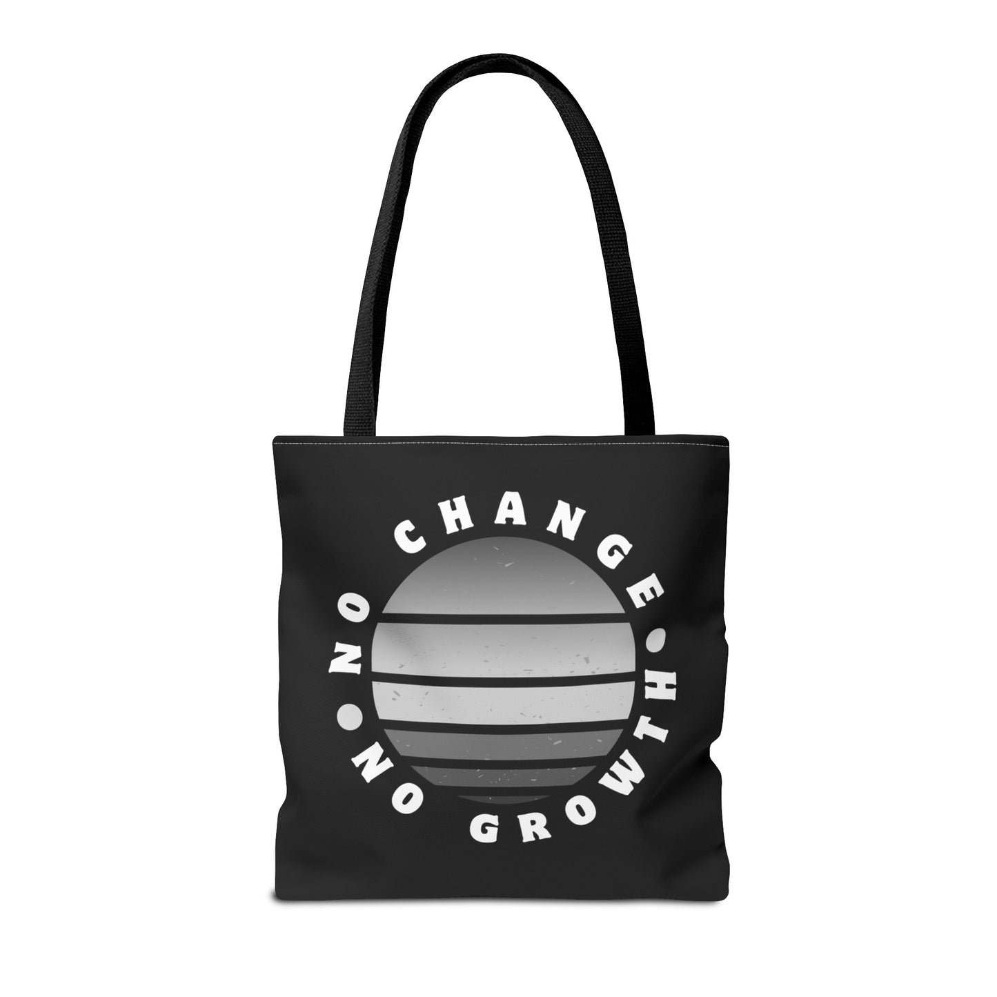 Tote Bag (AOP) - No Change No Growth - Black