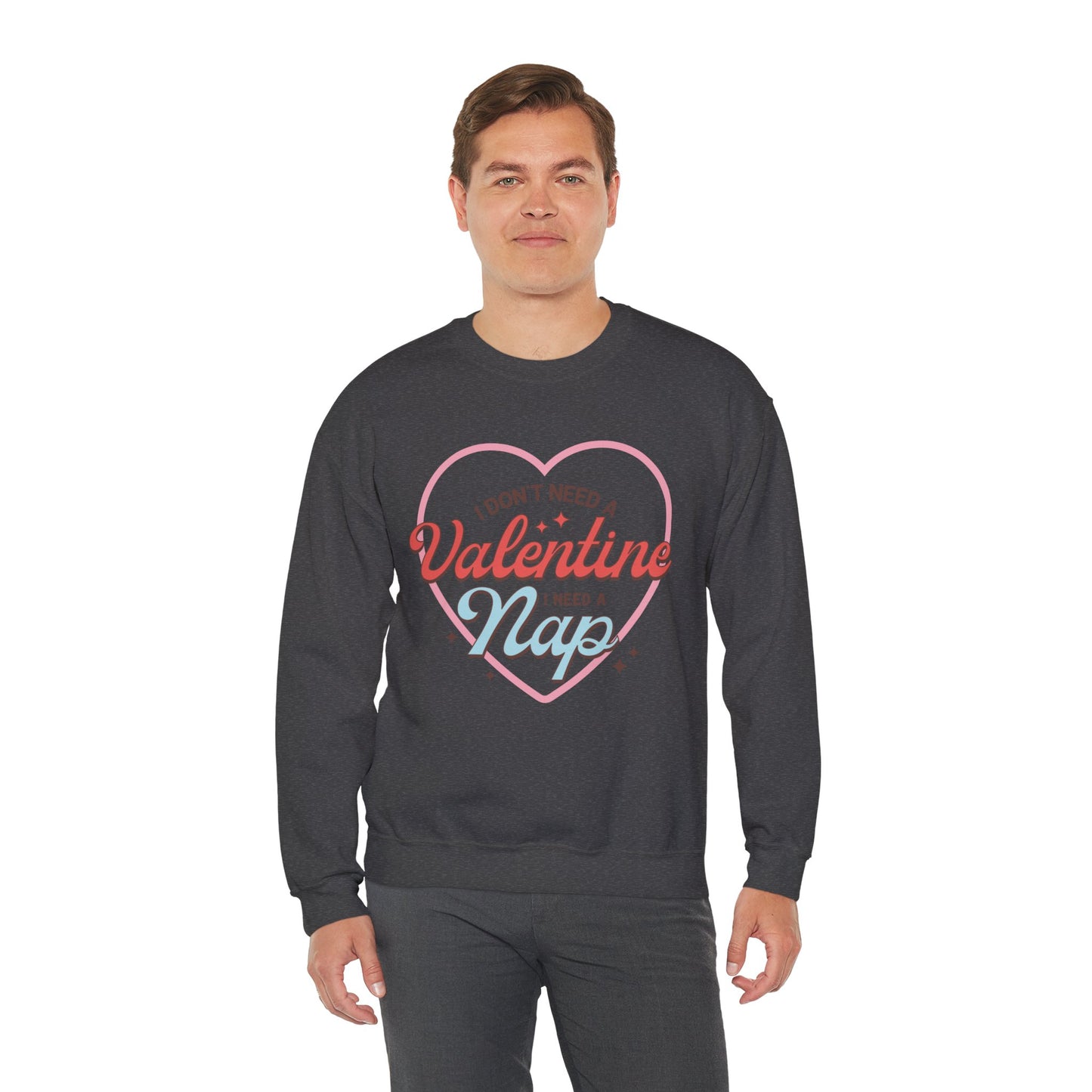 Valentine's - Unisex Heavy Blend™ Crewneck Sweatshirt - Valentine Nap