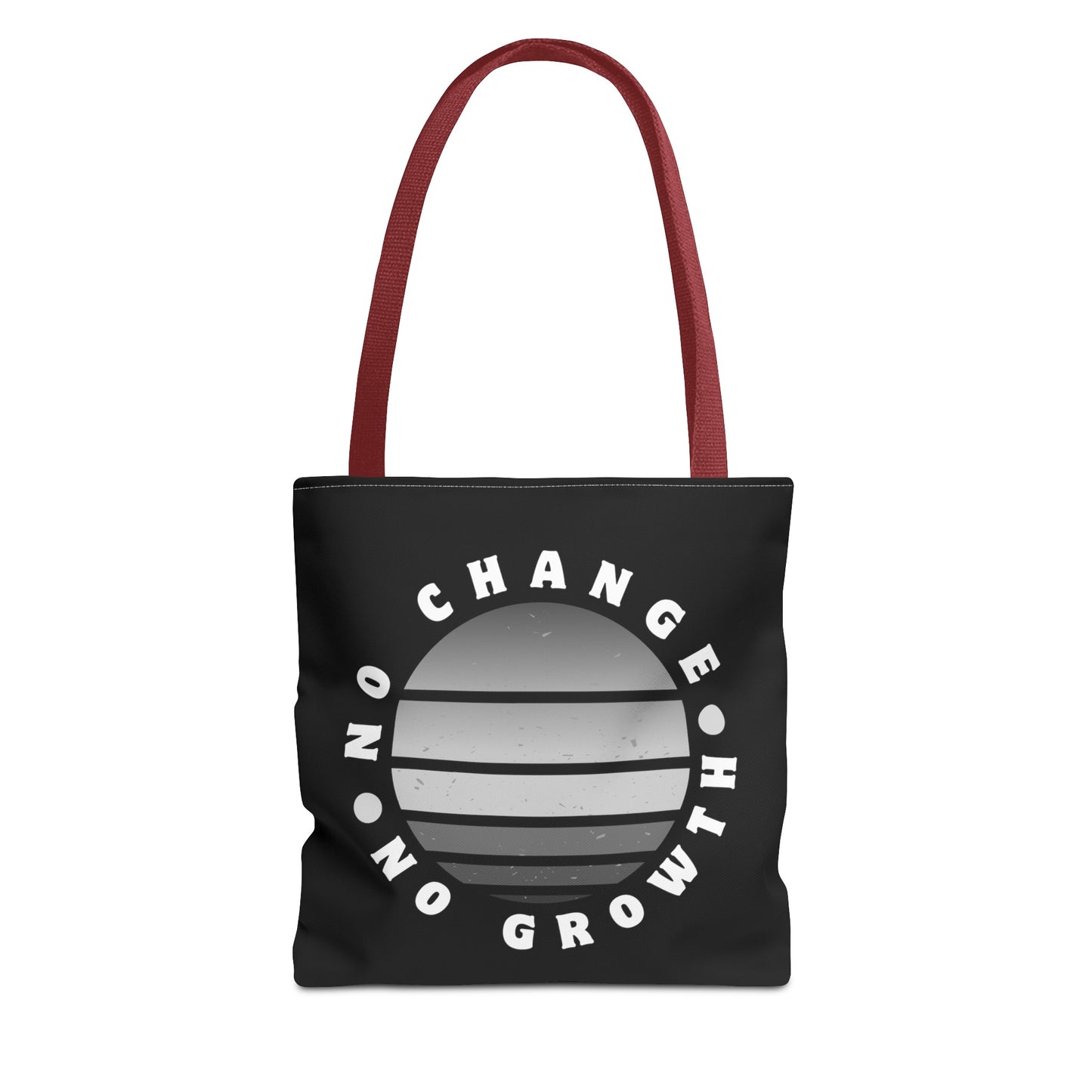 Tote Bag (AOP) - No Change No Growth - Black