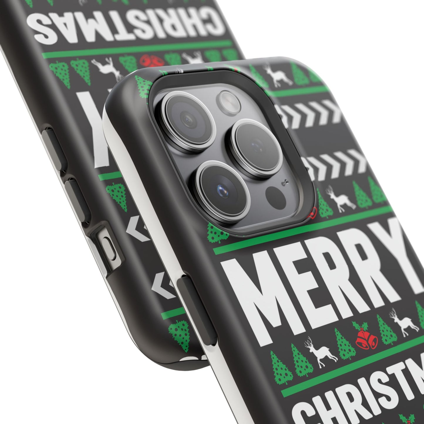 Christmas - Magnetic Tough Cases - Merry Christmas - Black & Green