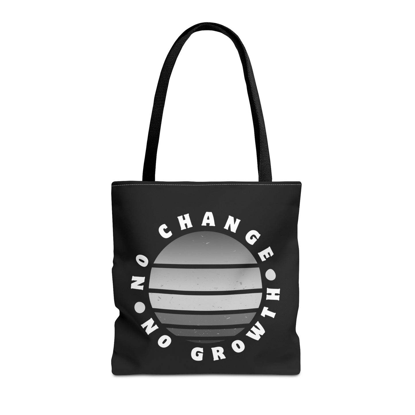 Tote Bag (AOP) - No Change No Growth - Black