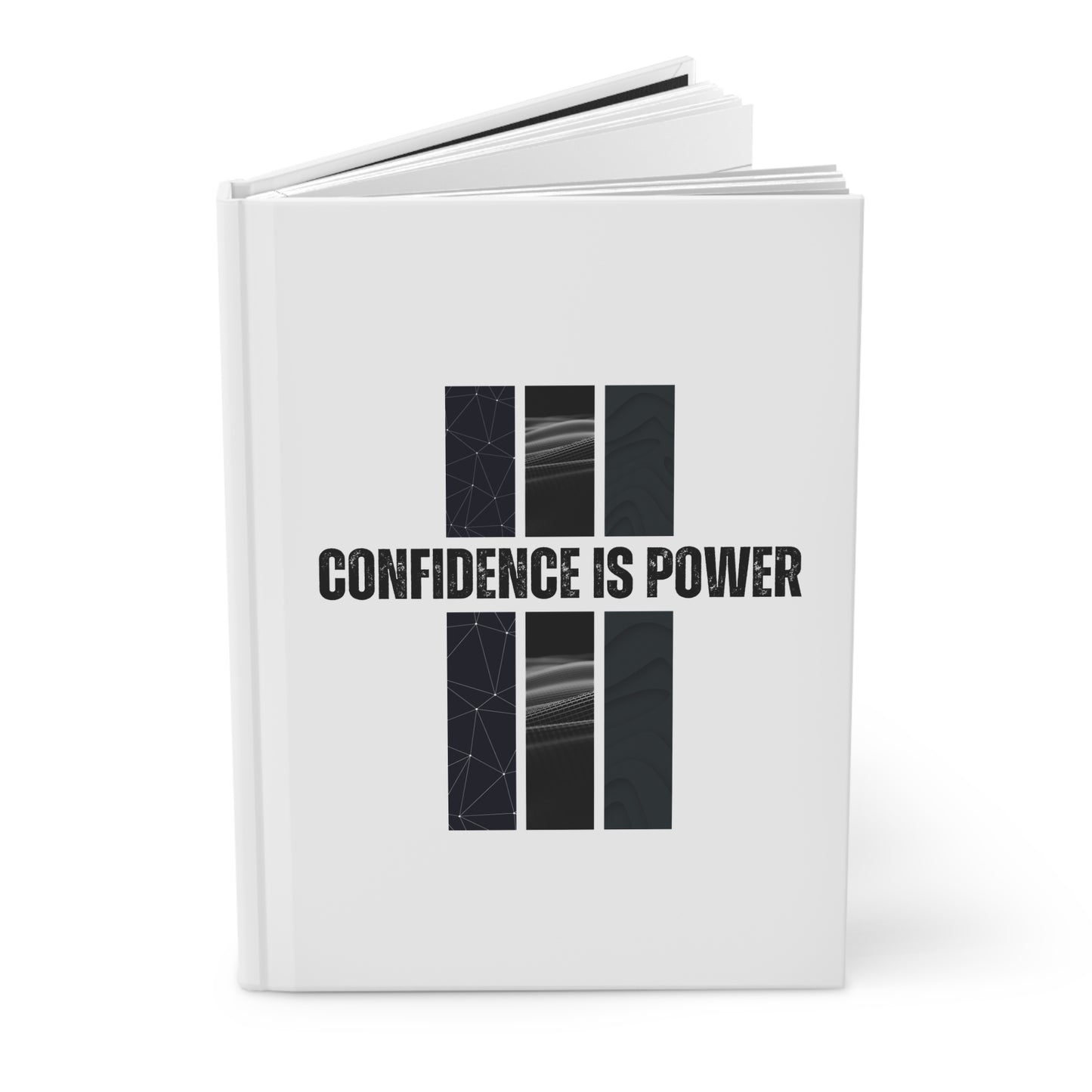 Hardcover Journal Matte - Confidence Is Power - White