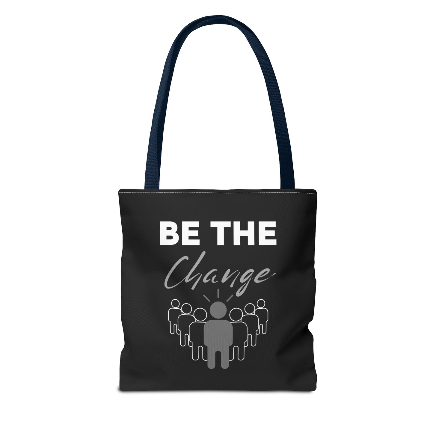 Tote Bag (AOP) - Be the Change - Black