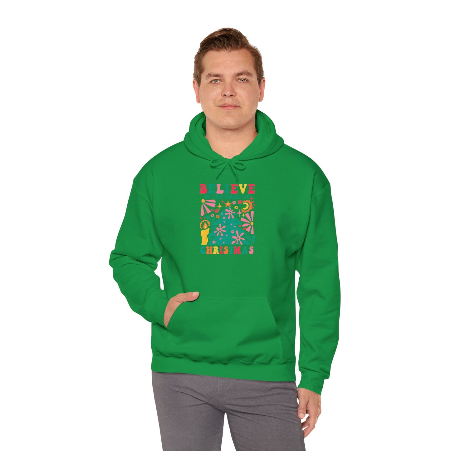 Christmas - Unisex Heavy Blend™ Hooded Sweatshirt - Believe In The Magic Of Christmas