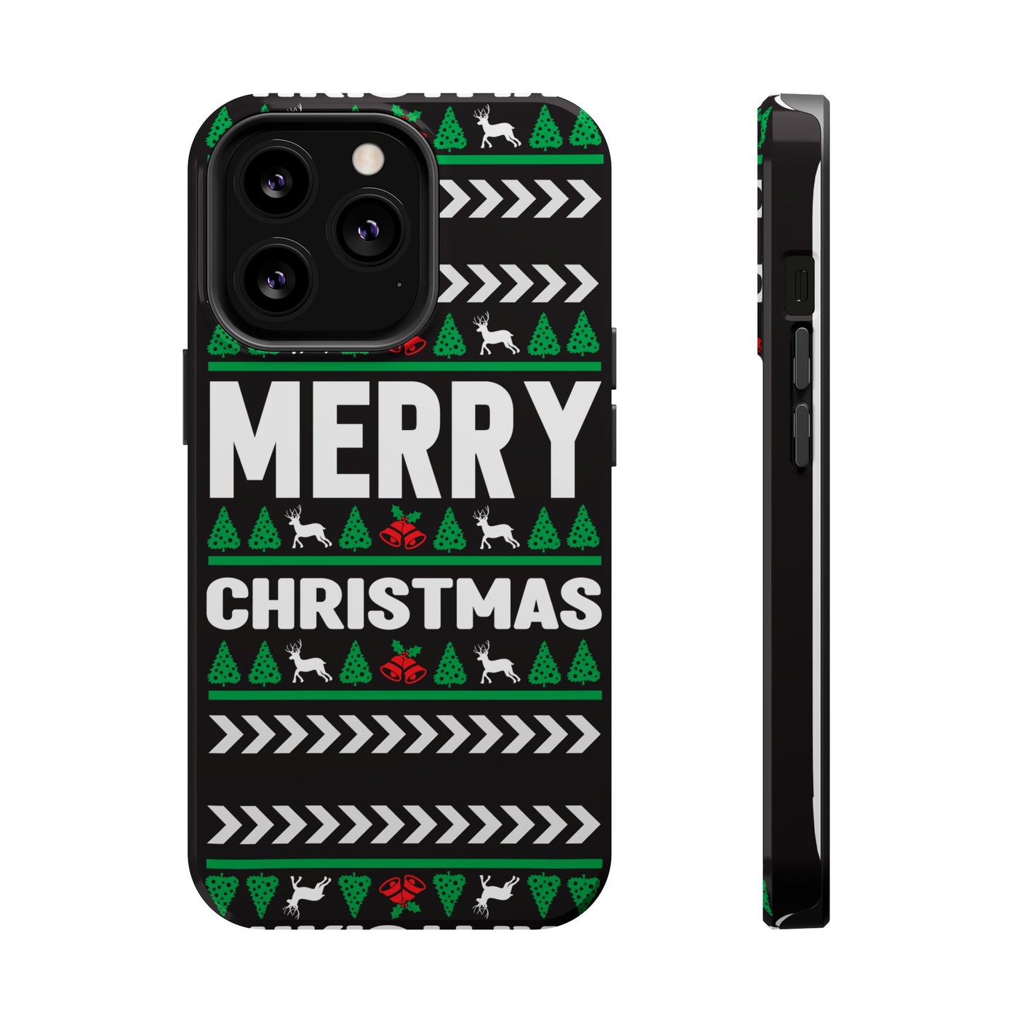 Christmas - Magnetic Tough Cases - Merry Christmas - Black & Green