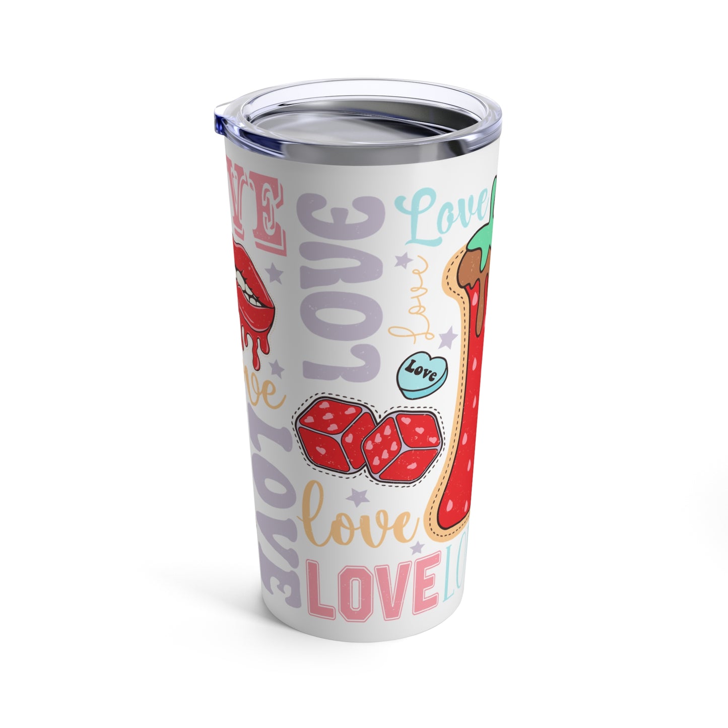 Valentine's - Stainless Steel Tumbler 20oz - Love Design