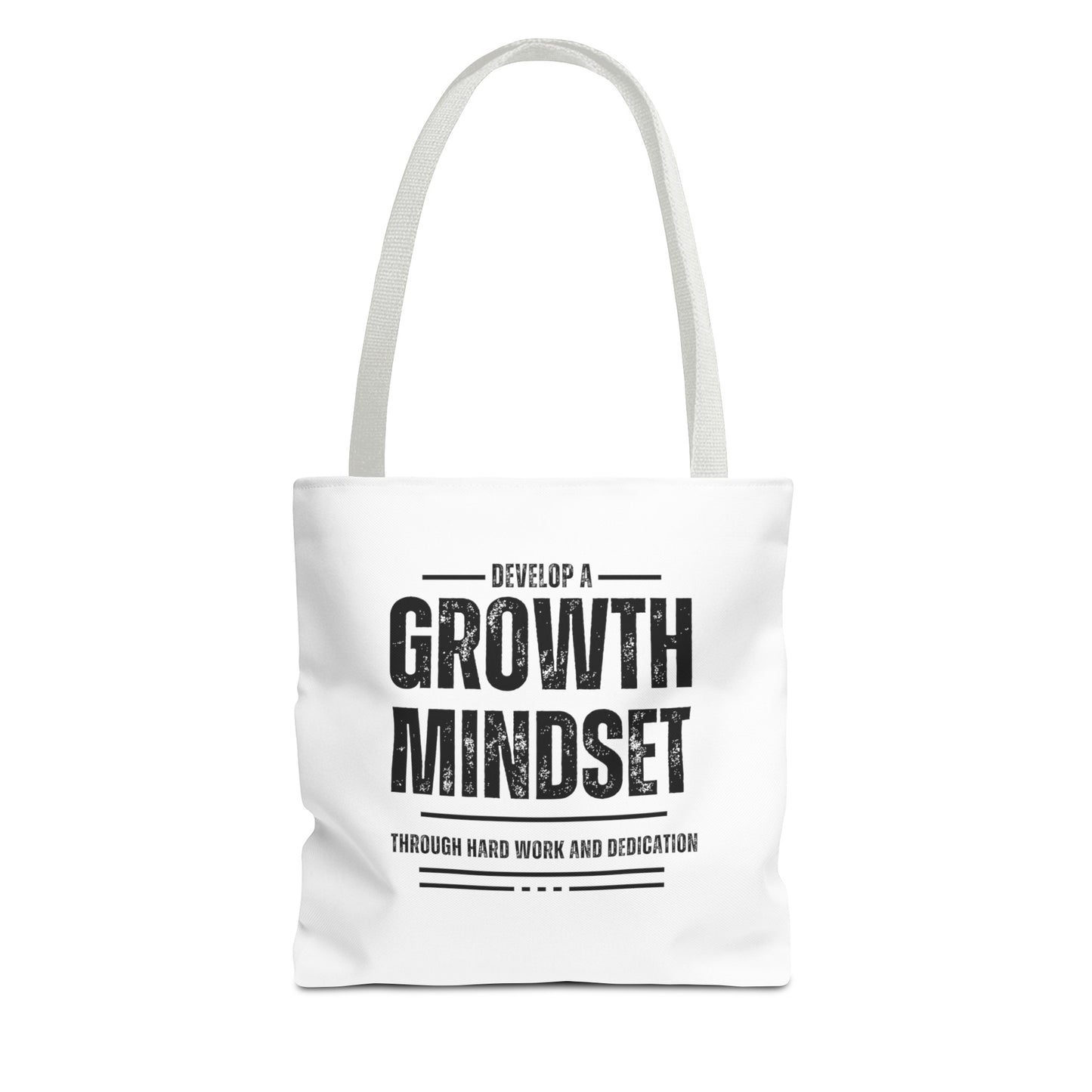 Tote Bag (AOP) - Develop a growth mindset - White