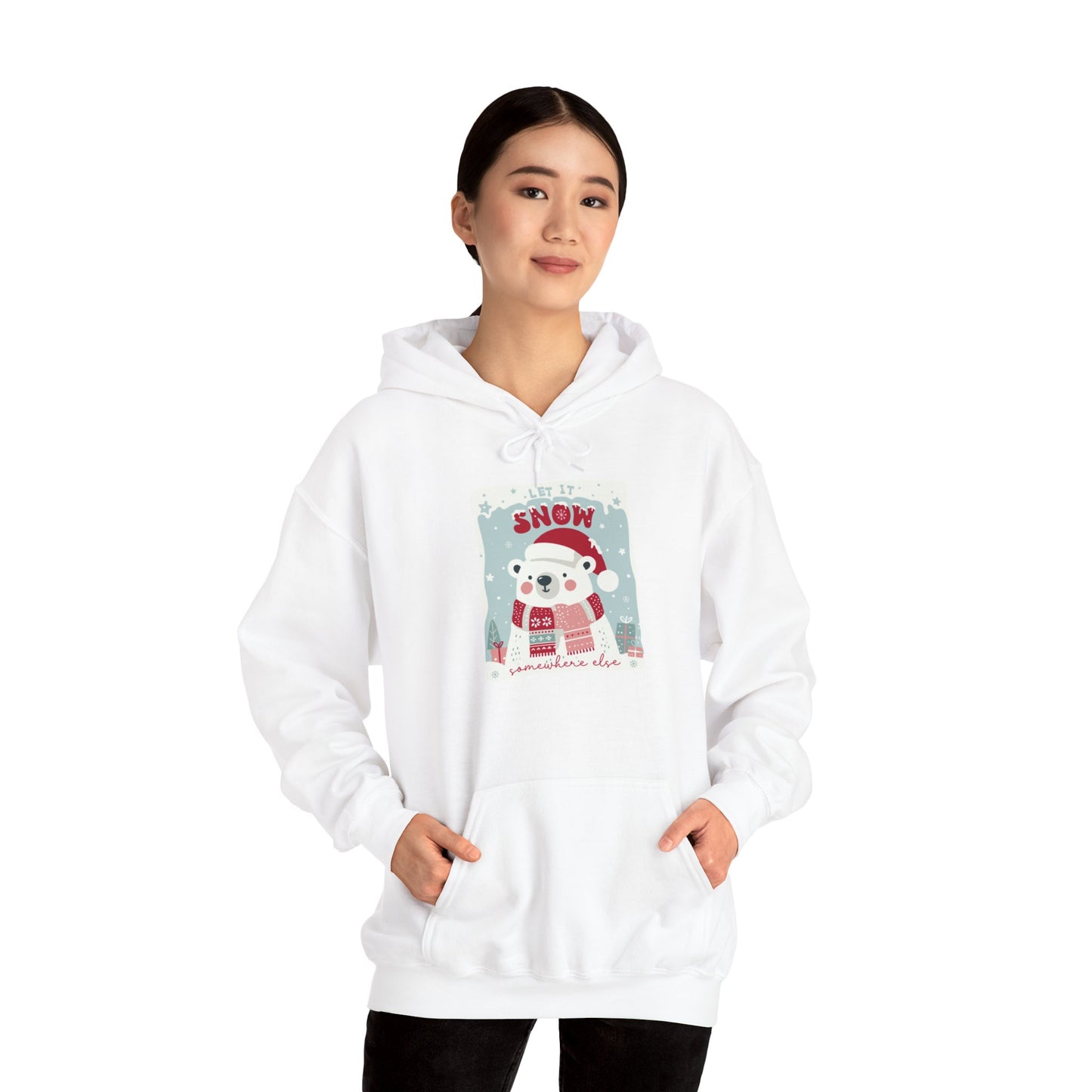 Christmas - Unisex Heavy Blend™ Hooded Sweatshirt - Let It Snow