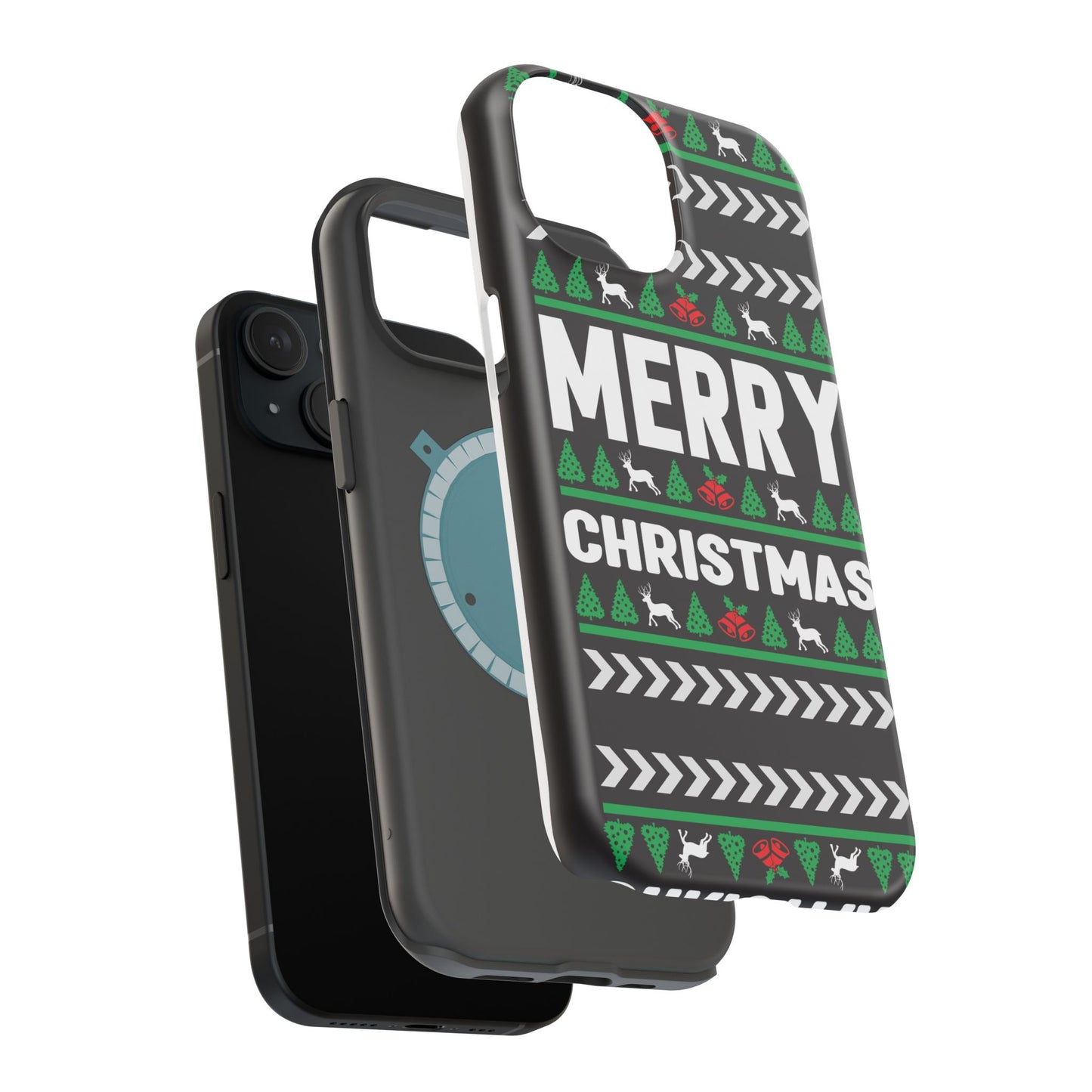 Christmas - Magnetic Tough Cases - Merry Christmas - Black & Green