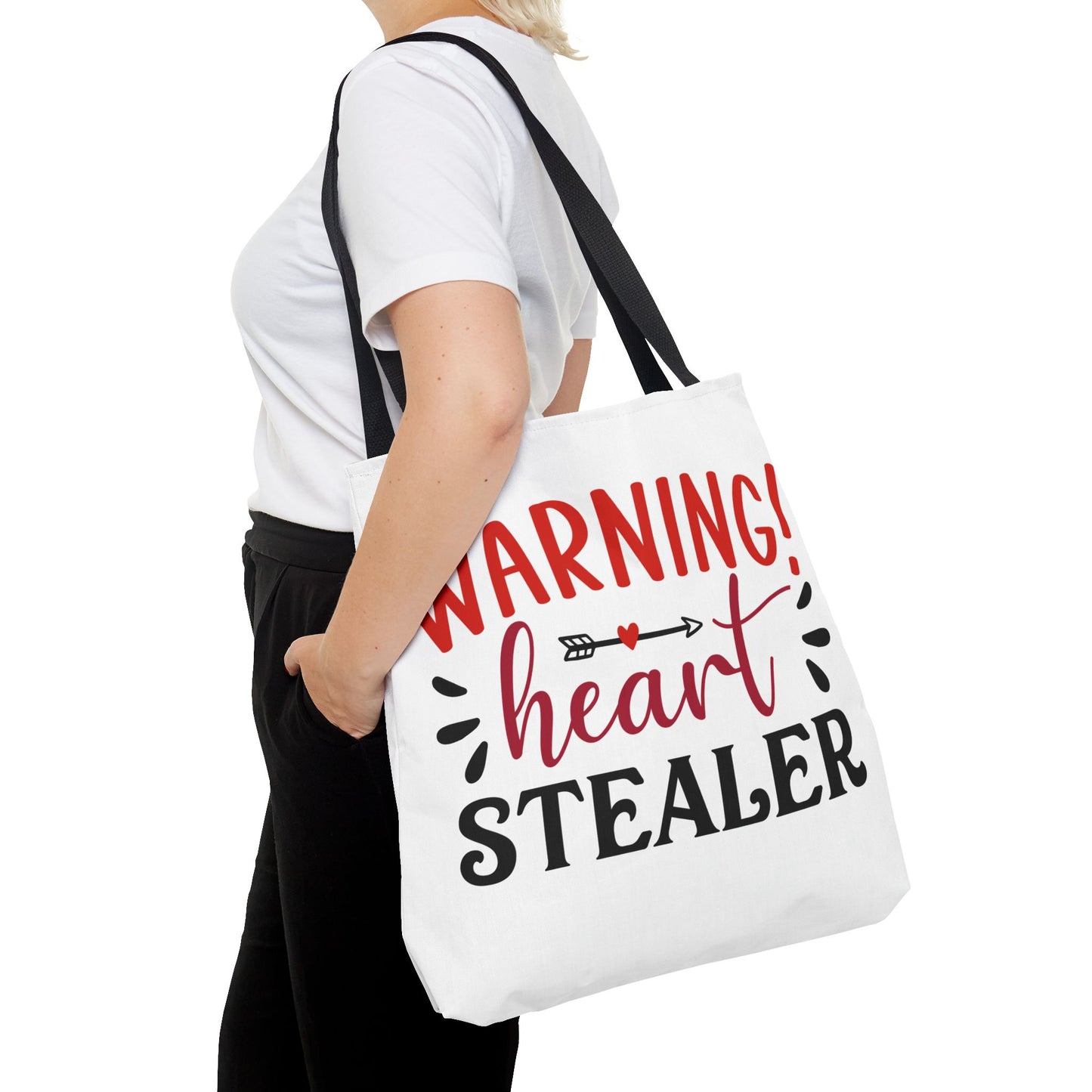 Valentine's - Tote Bag (AOP) - Warning Heart Stealer