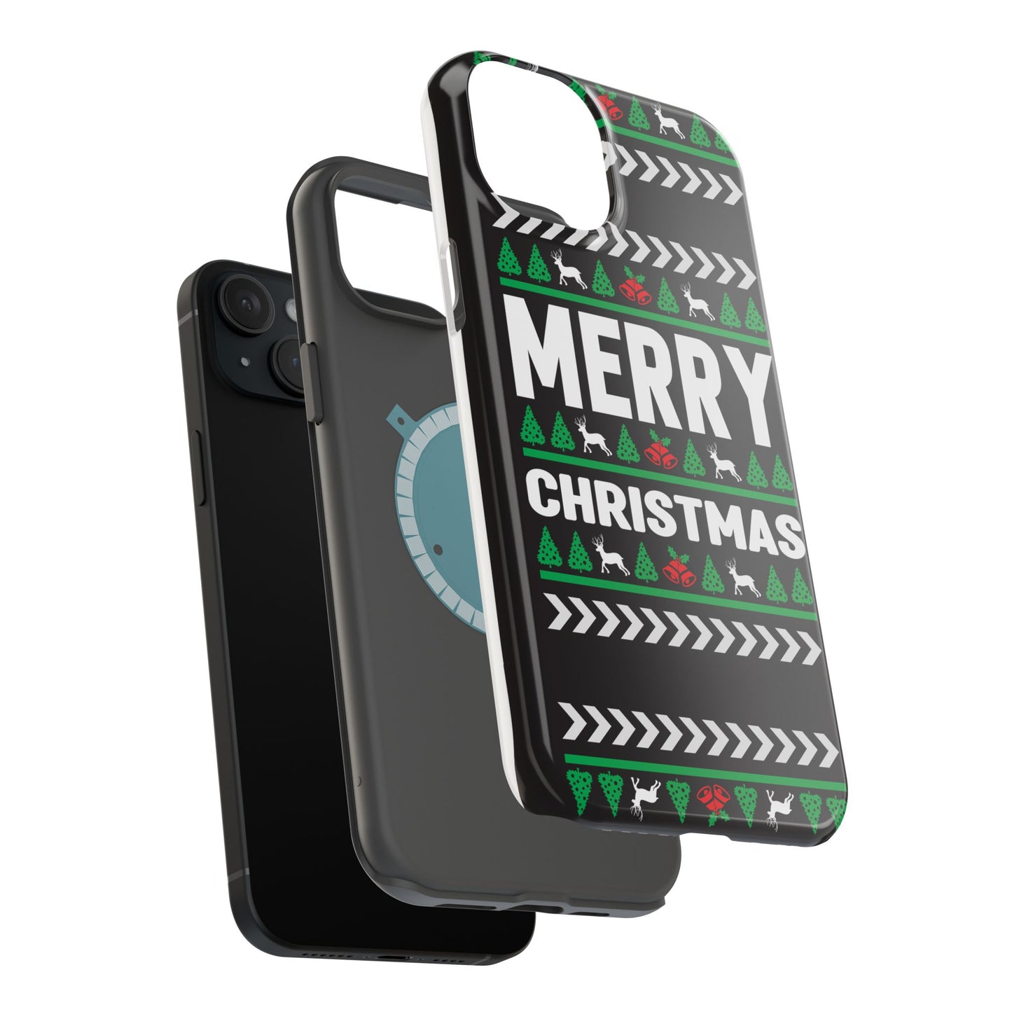 Christmas - Magnetic Tough Cases - Merry Christmas - Black & Green