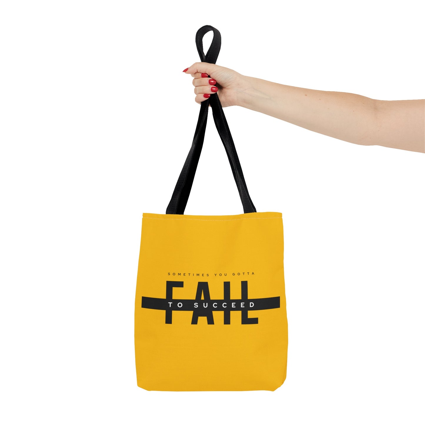 Tote Bag (AOP) - Sometimes You gotta Fail to succeed - Yellow