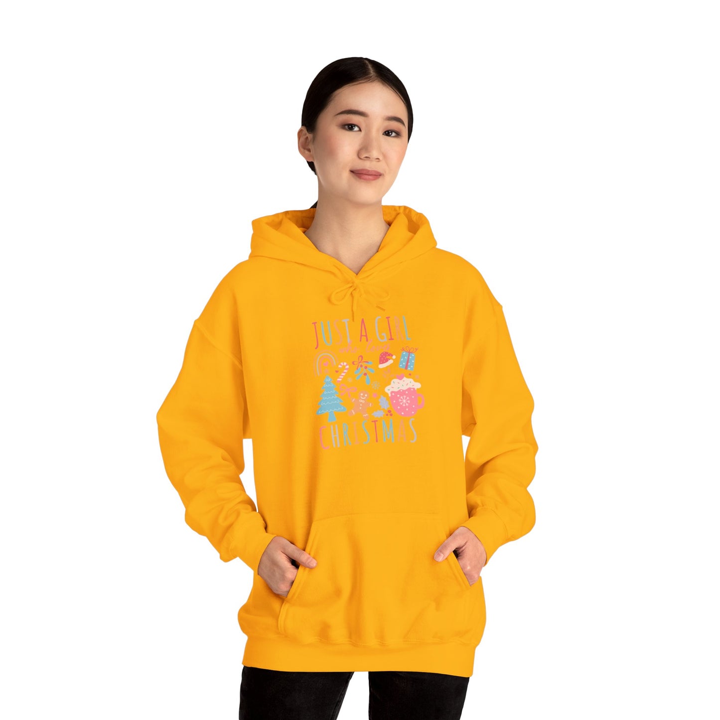 Christmas - Unisex Heavy Blend™ Hooded Sweatshirt - Just A Girl Who Loves Christmas