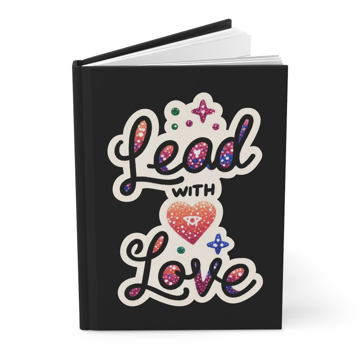 Hardcover Journal Matte - Lead With Love - Black