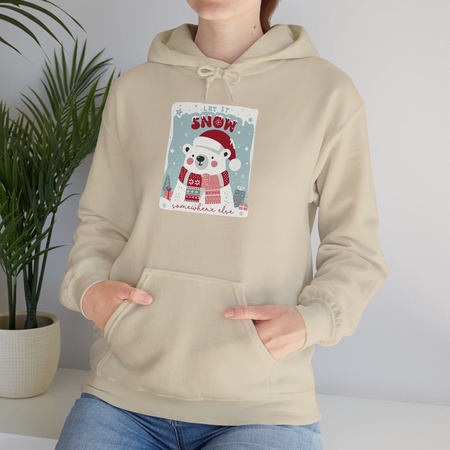 Christmas - Unisex Heavy Blend™ Hooded Sweatshirt - Let It Snow