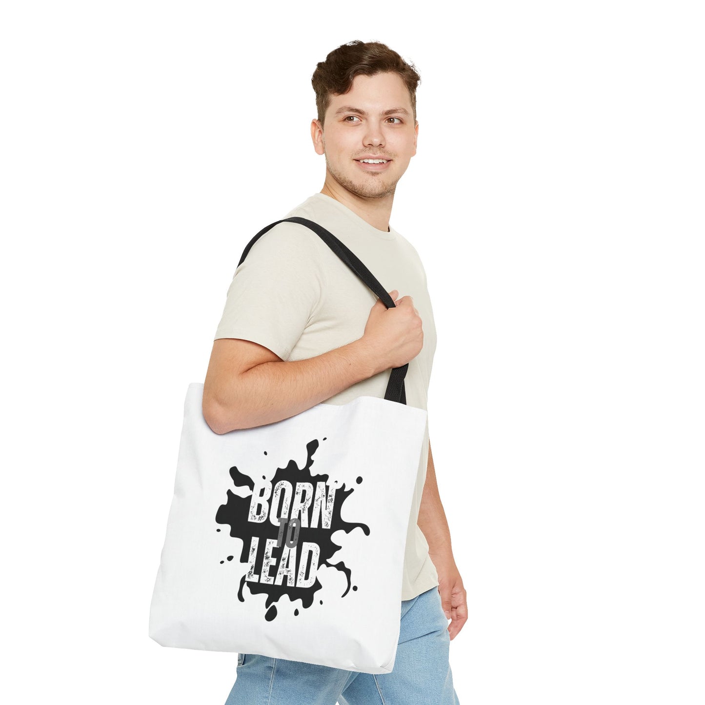 Tote Bag (AOP) - Born To Lead - White