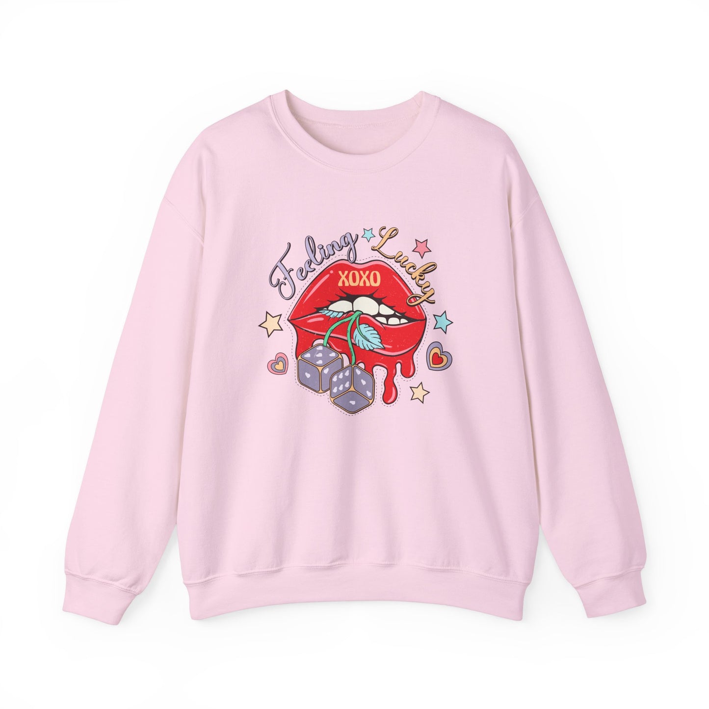 Valentine's - Unisex Heavy Blend™ Crewneck Sweatshirt - Feeling Lucky XOXO