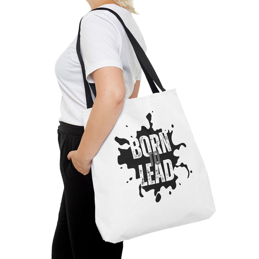 Tote Bag (AOP) - Born To Lead - White