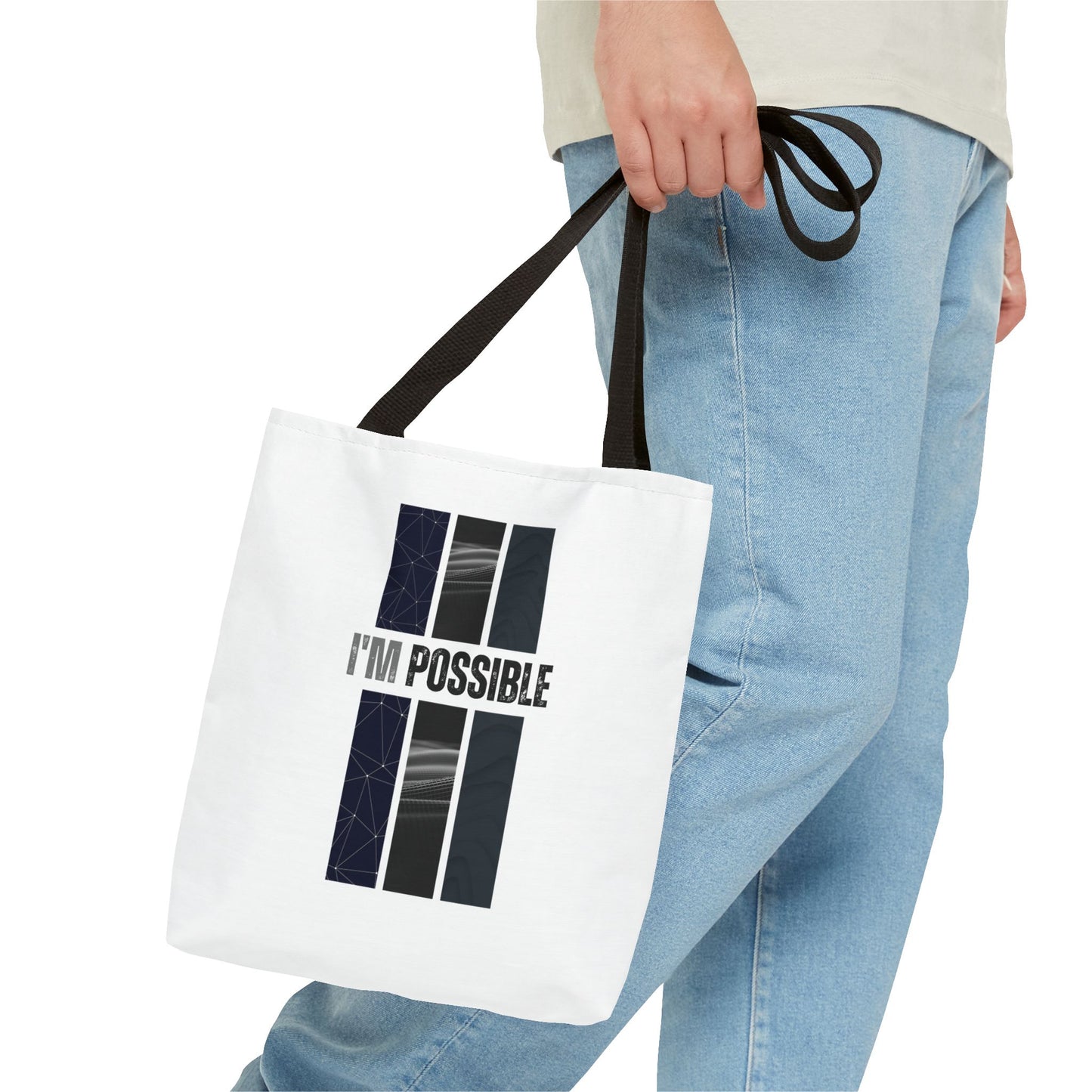 Tote Bag (AOP) - I'm Possible - White