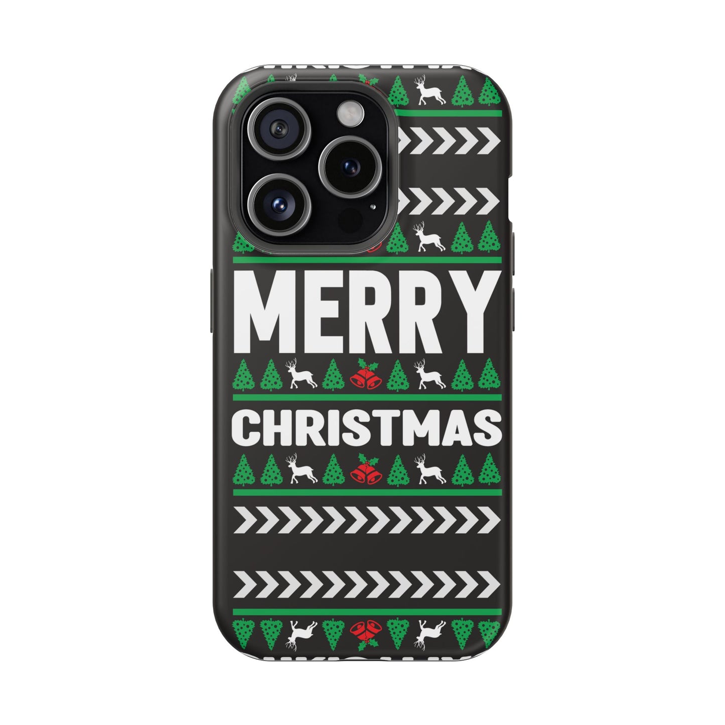 Christmas - Magnetic Tough Cases - Merry Christmas - Black & Green