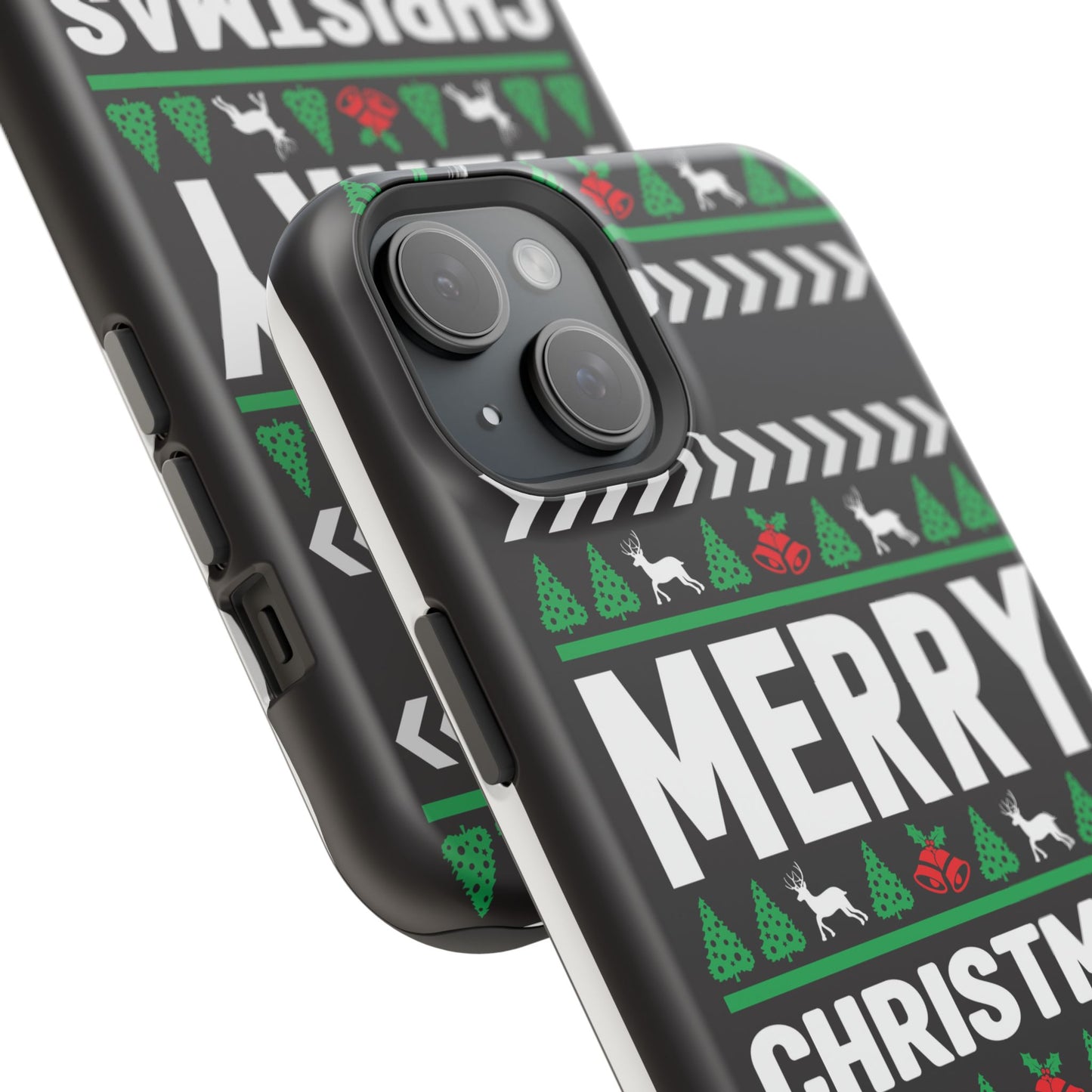 Christmas - Magnetic Tough Cases - Merry Christmas - Black & Green