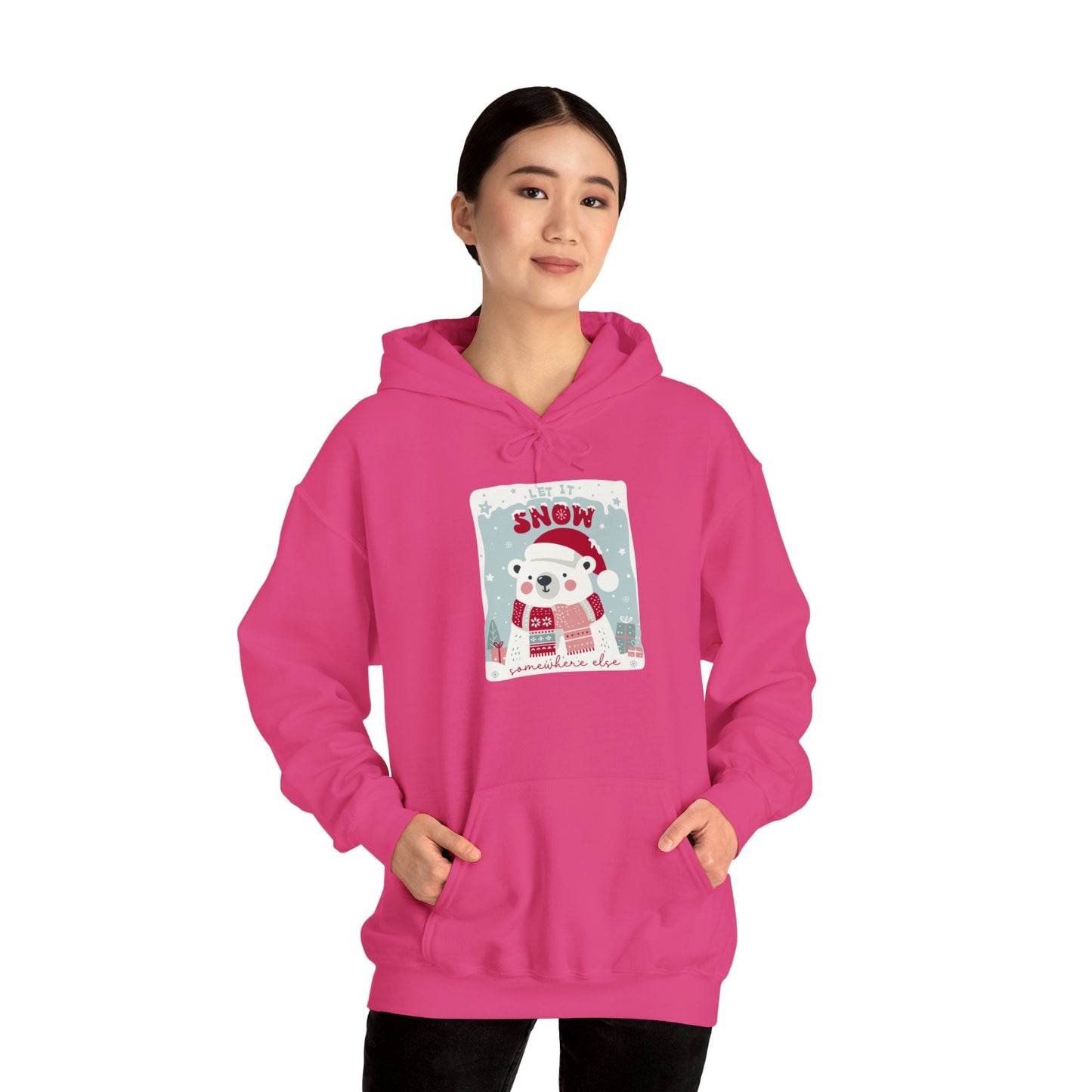 Christmas - Unisex Heavy Blend™ Hooded Sweatshirt - Let It Snow