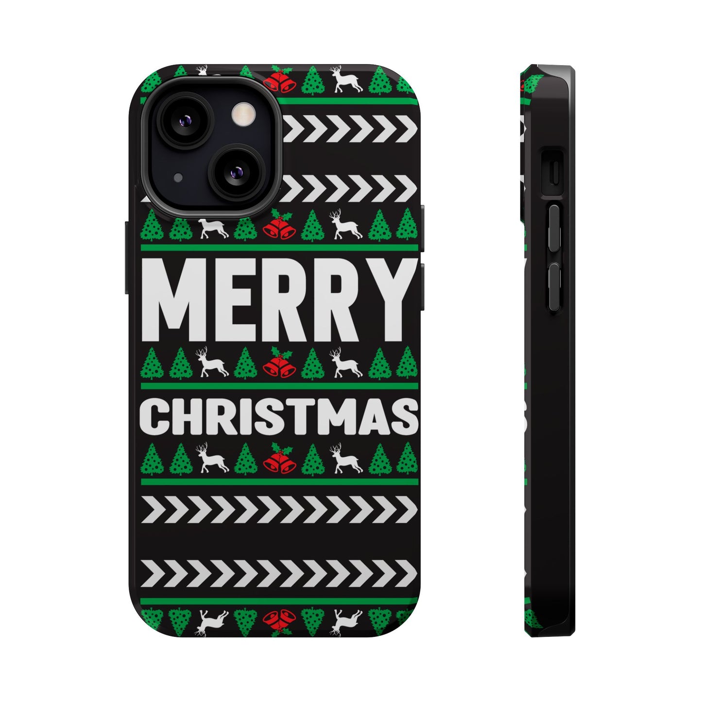 Christmas - Magnetic Tough Cases - Merry Christmas - Black & Green