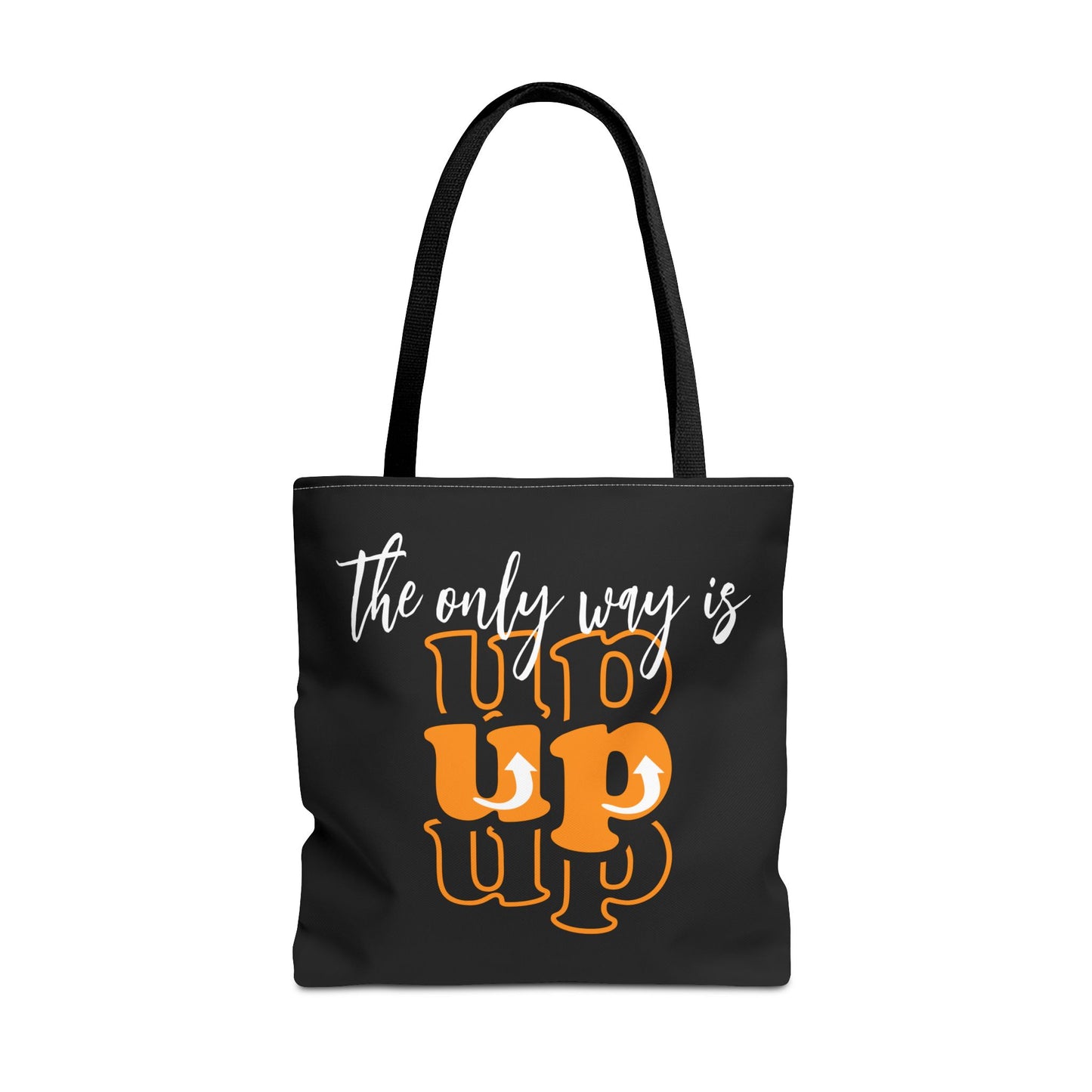 Tote Bag (AOP) - The Only Way Is Up - Black