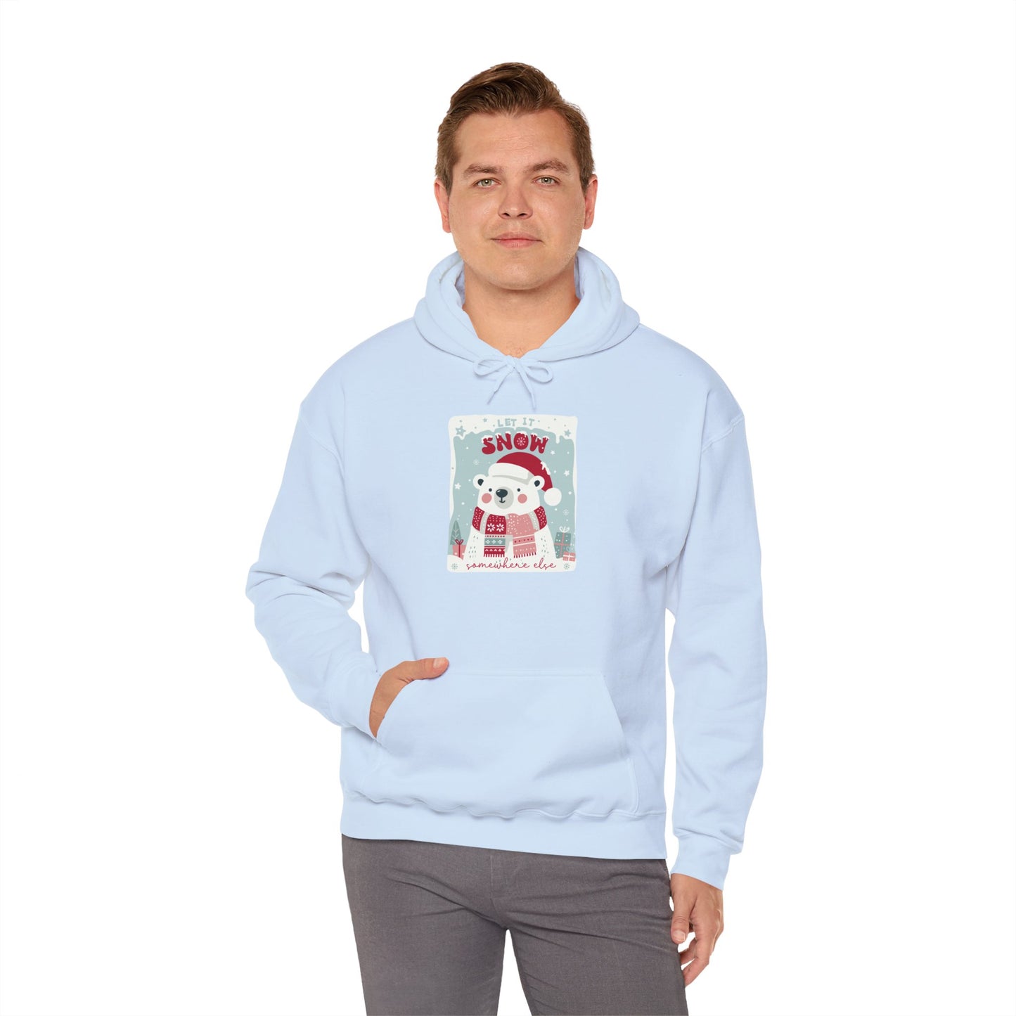 Christmas - Unisex Heavy Blend™ Hooded Sweatshirt - Let It Snow