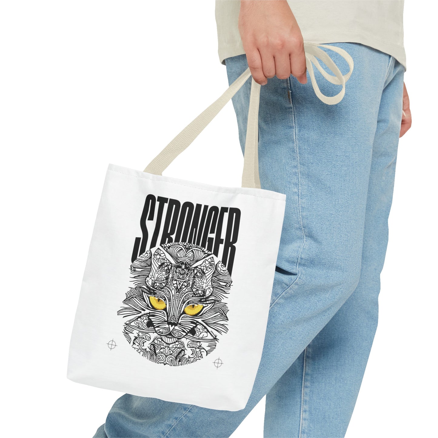 Tote Bag (AOP) - Stronger - White