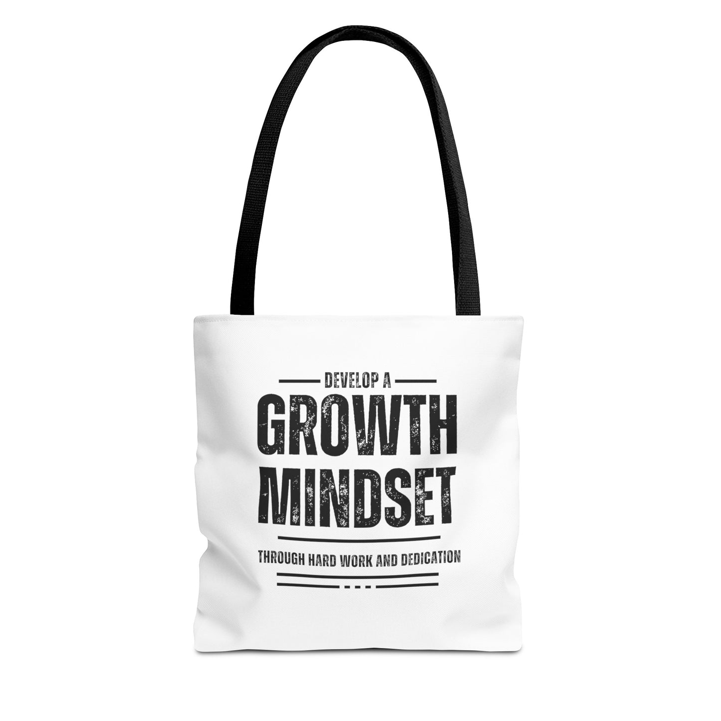 Tote Bag (AOP) - Develop a growth mindset - White