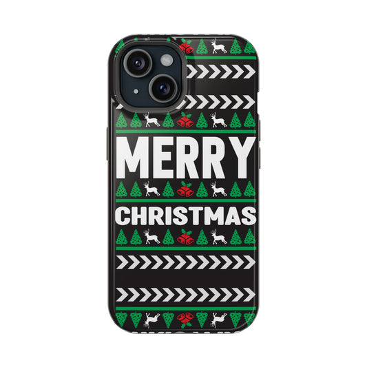 Christmas - Magnetic Tough Cases - Merry Christmas - Black & Green