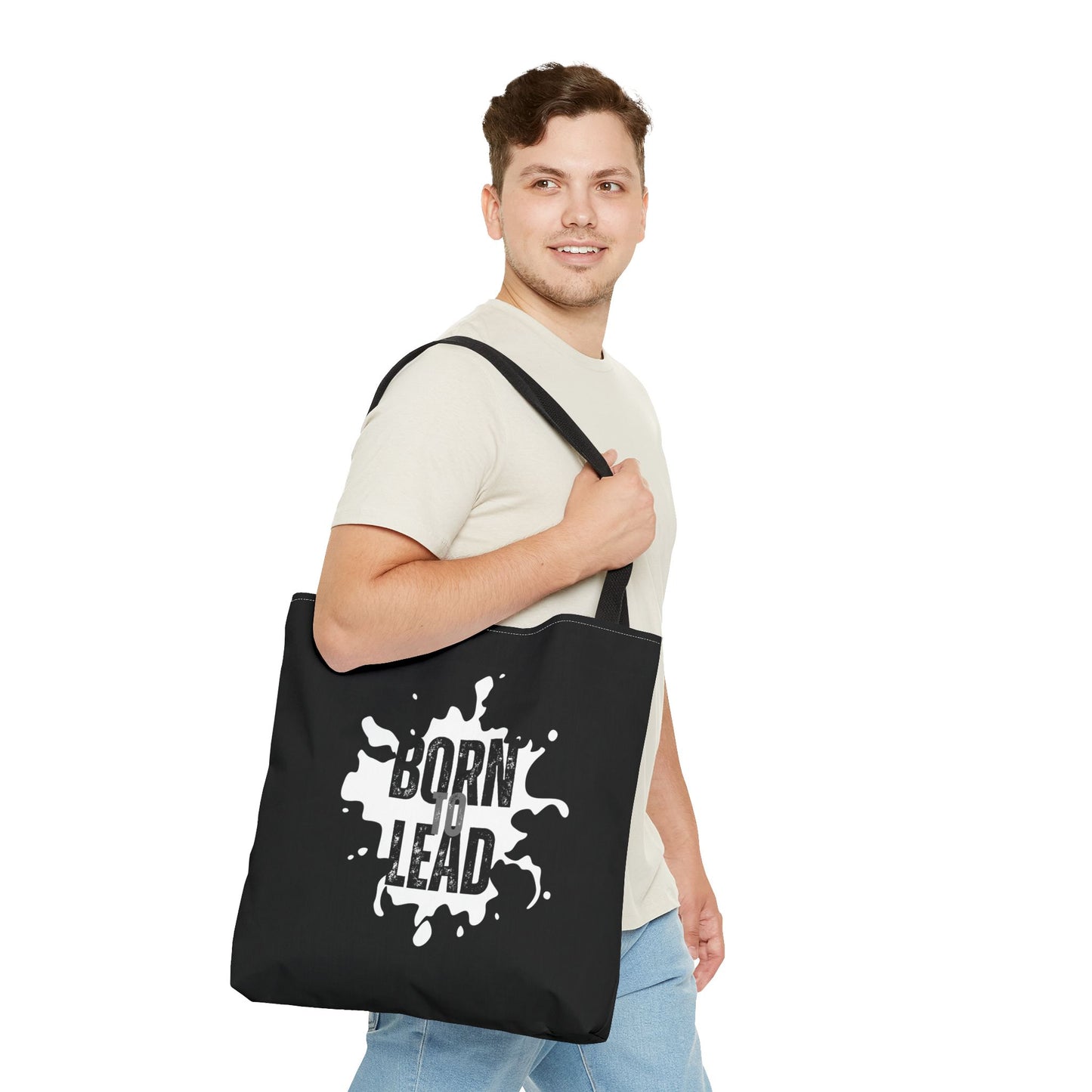 Tote Bag (AOP) - Born To Lead - Black