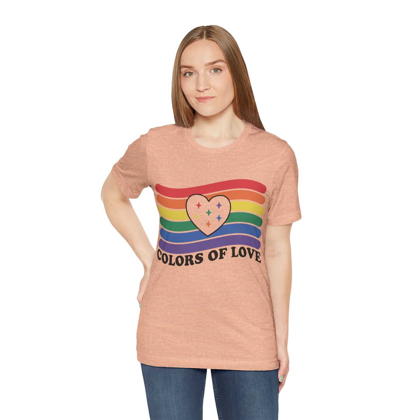 Valentines - Unisex Jersey Short Sleeve Tee - Colors Of Love