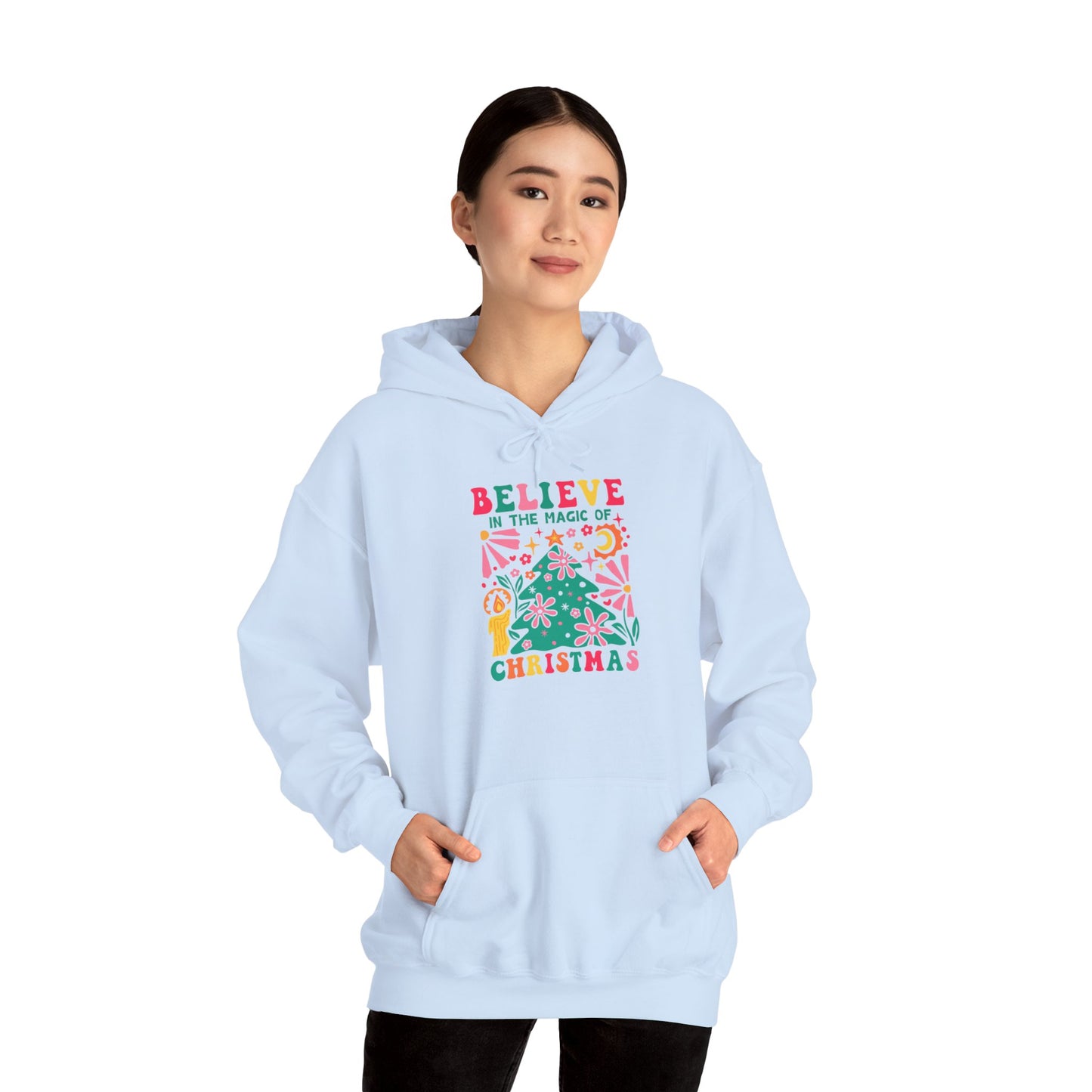 Christmas - Unisex Heavy Blend™ Hooded Sweatshirt - Believe In The Magic Of Christmas