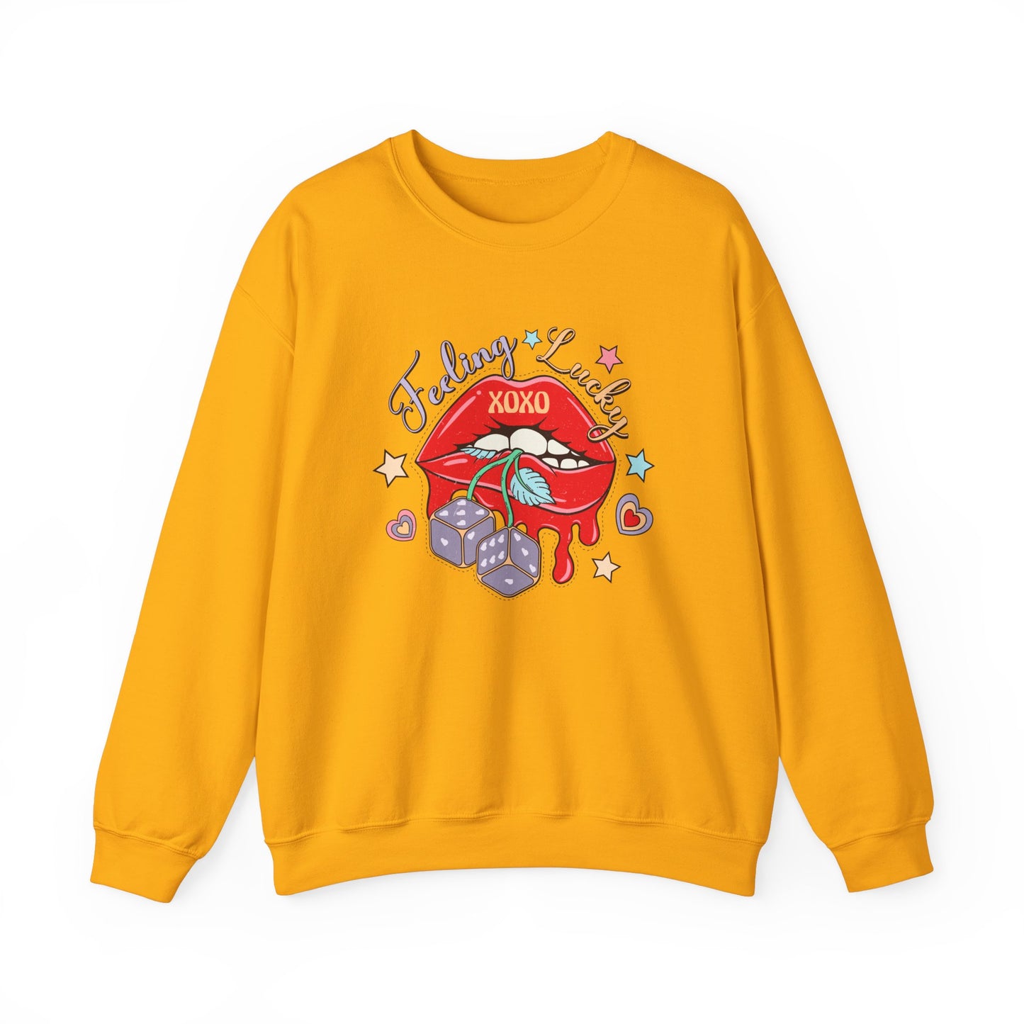 Valentine's - Unisex Heavy Blend™ Crewneck Sweatshirt - Feeling Lucky XOXO