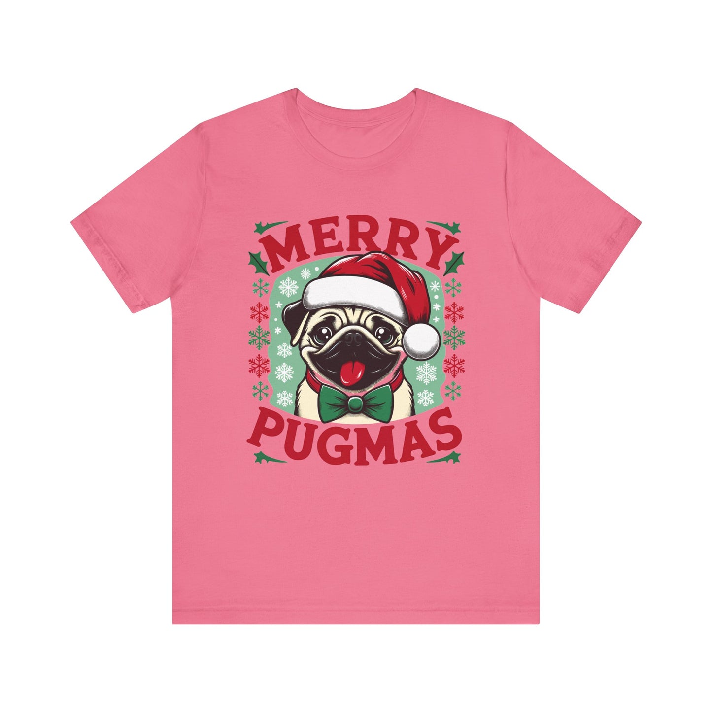 Christmas - Unisex Jersey Short Sleeve Tee - Merry Pugmas