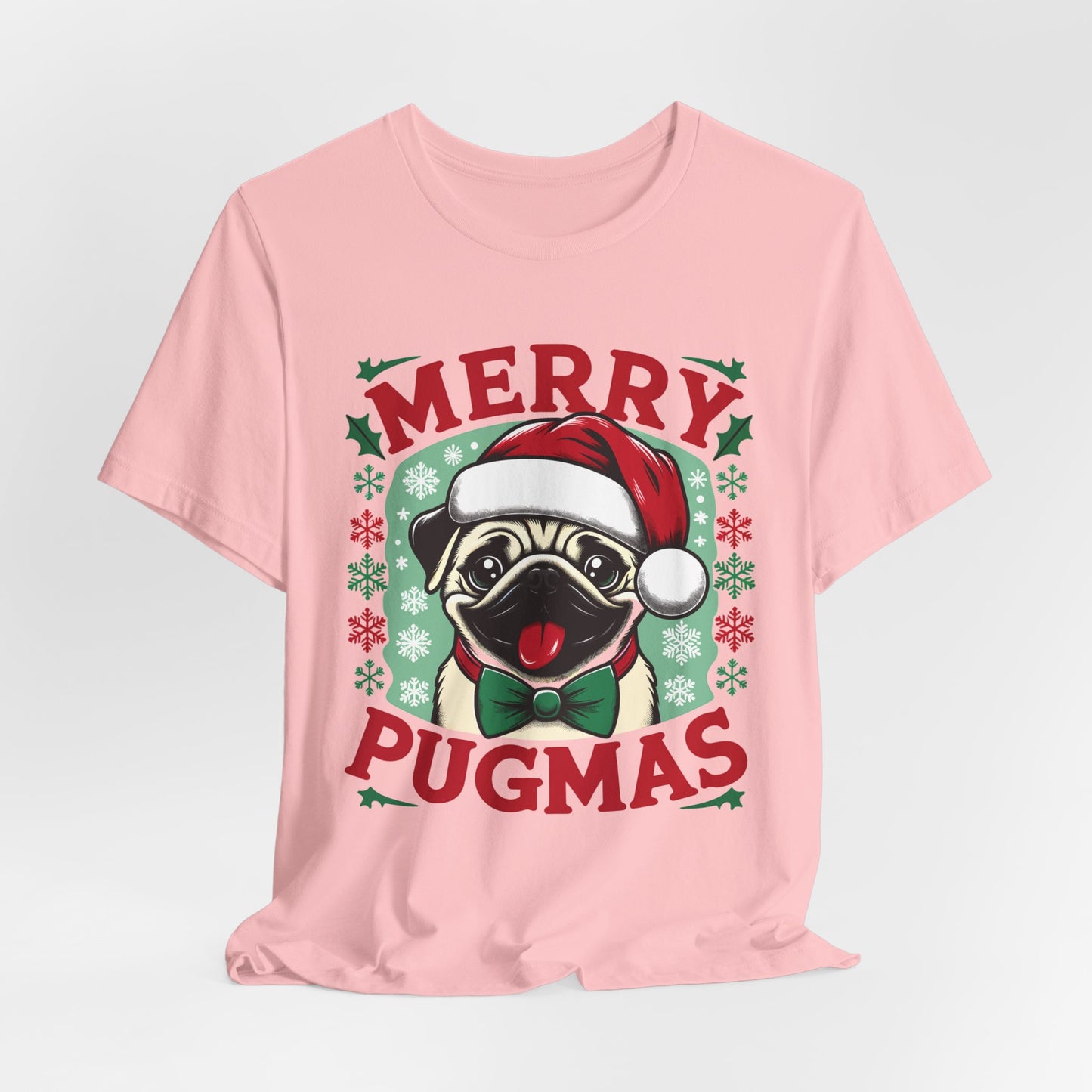 Christmas - Unisex Jersey Short Sleeve Tee - Merry Pugmas