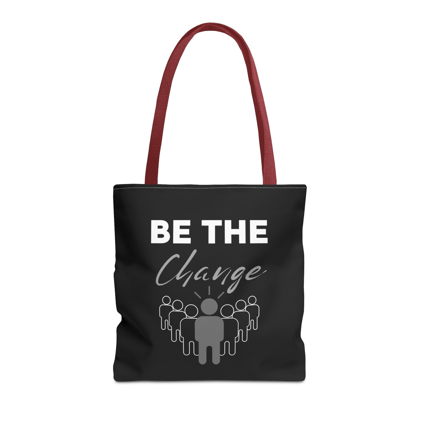 Tote Bag (AOP) - Be the Change - Black