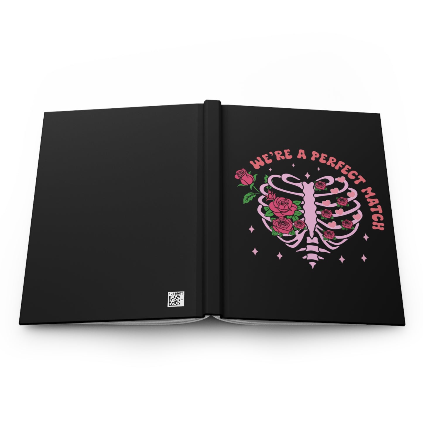 Valentine's - Hardcover Journal Matte - We're A Perfect Match - Heart Design