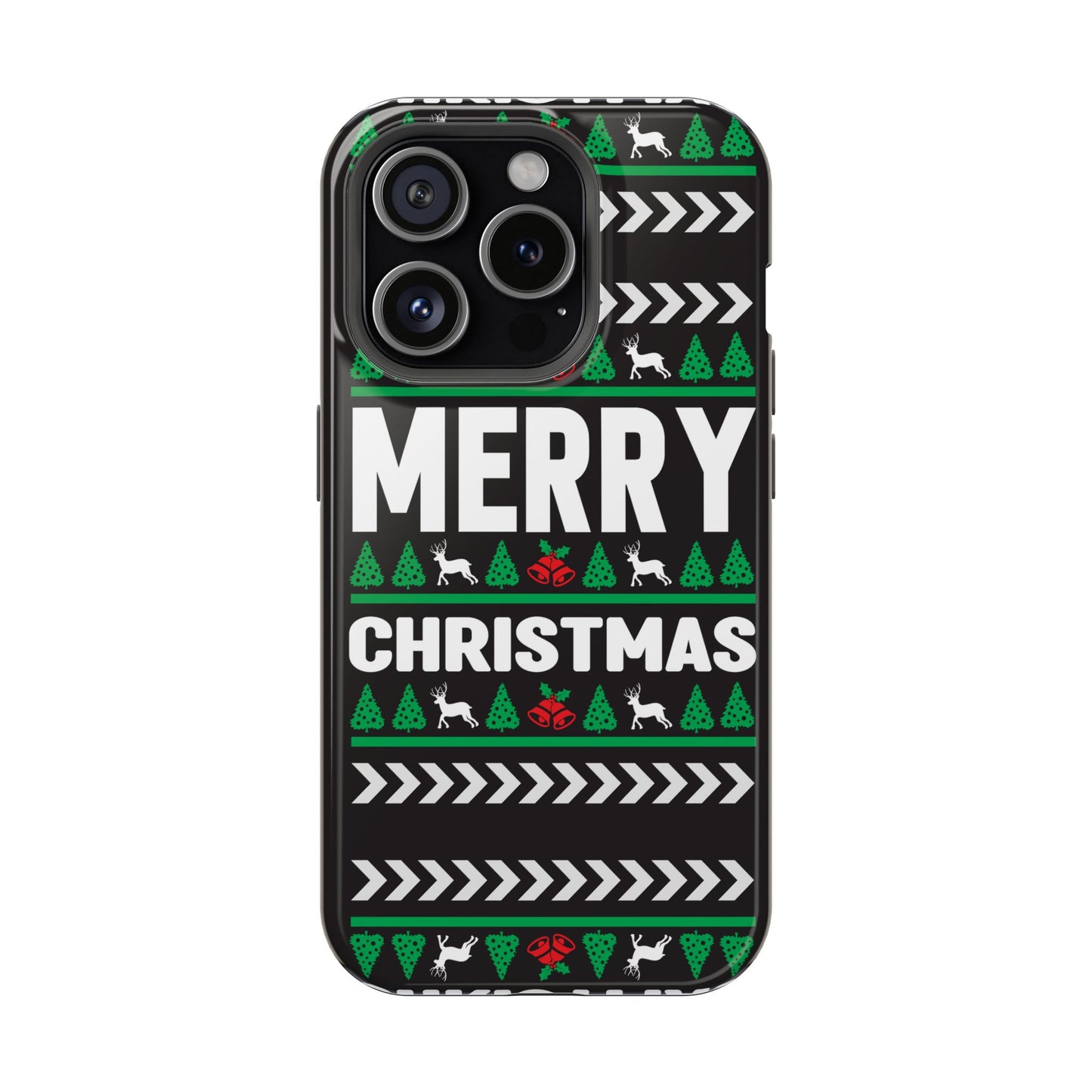 Christmas - Magnetic Tough Cases - Merry Christmas - Black & Green