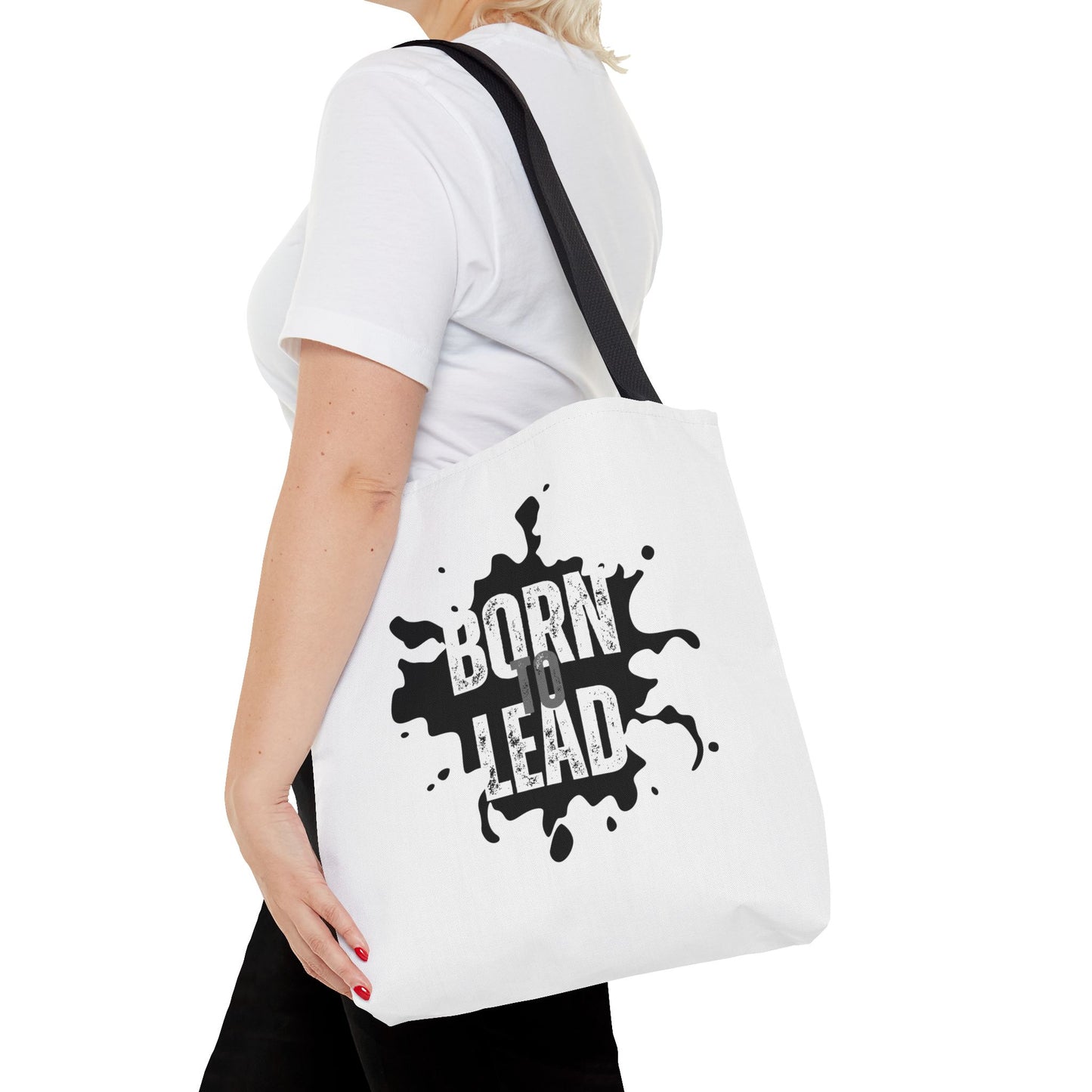 Tote Bag (AOP) - Born To Lead - White