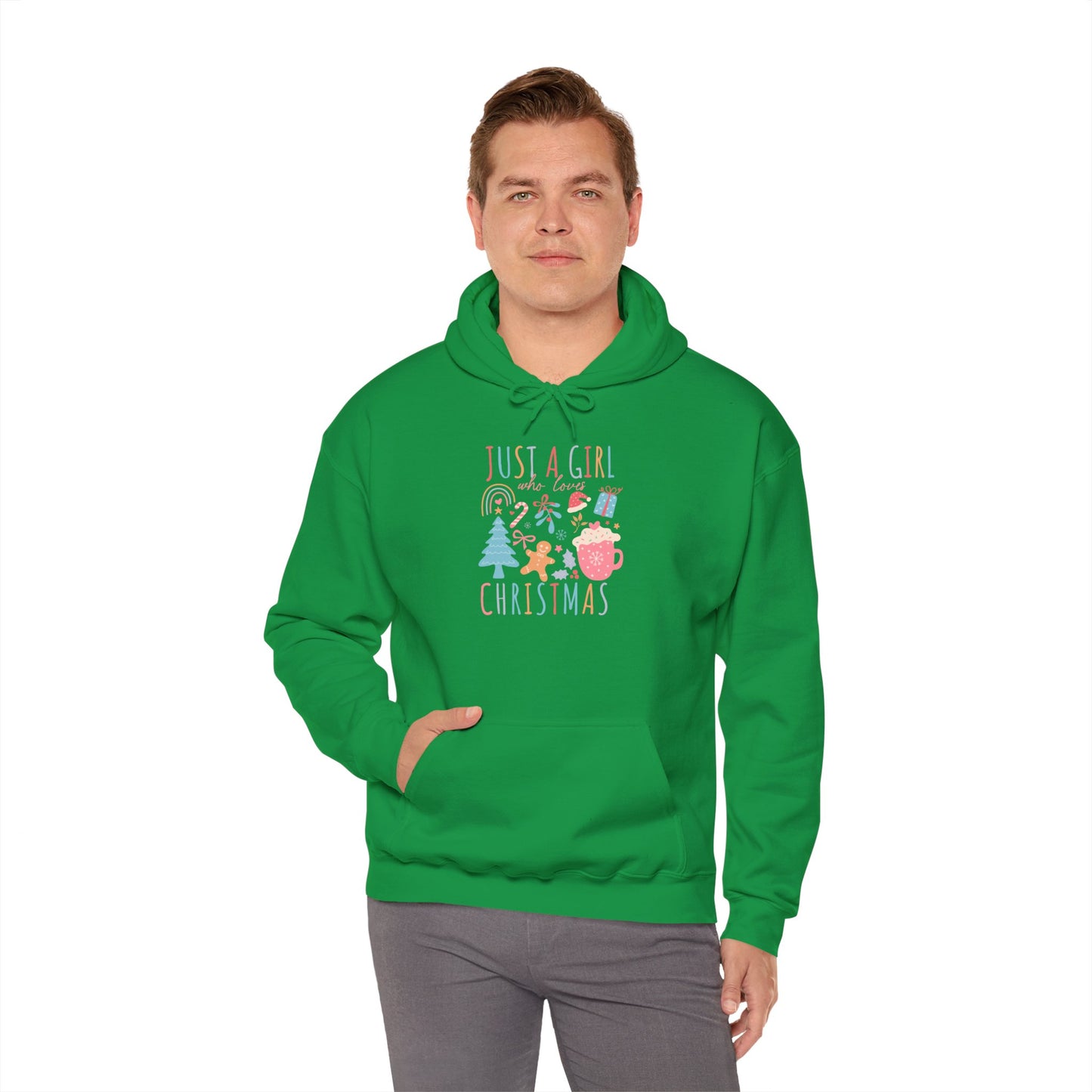 Christmas - Unisex Heavy Blend™ Hooded Sweatshirt - Just A Girl Who Loves Christmas