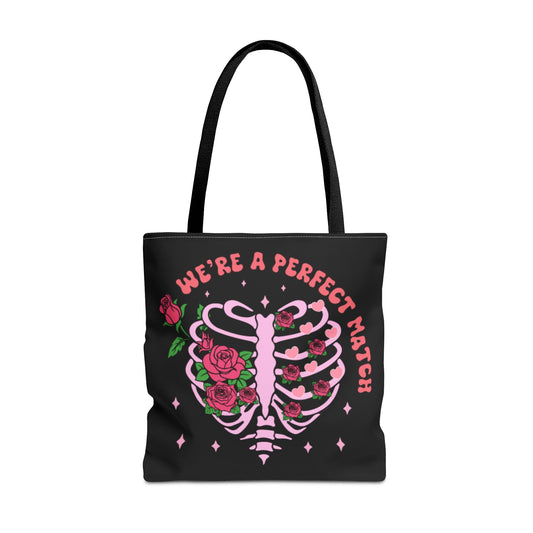 Valentine's - Tote Bag (AOP) - We're A Perfect Match Design