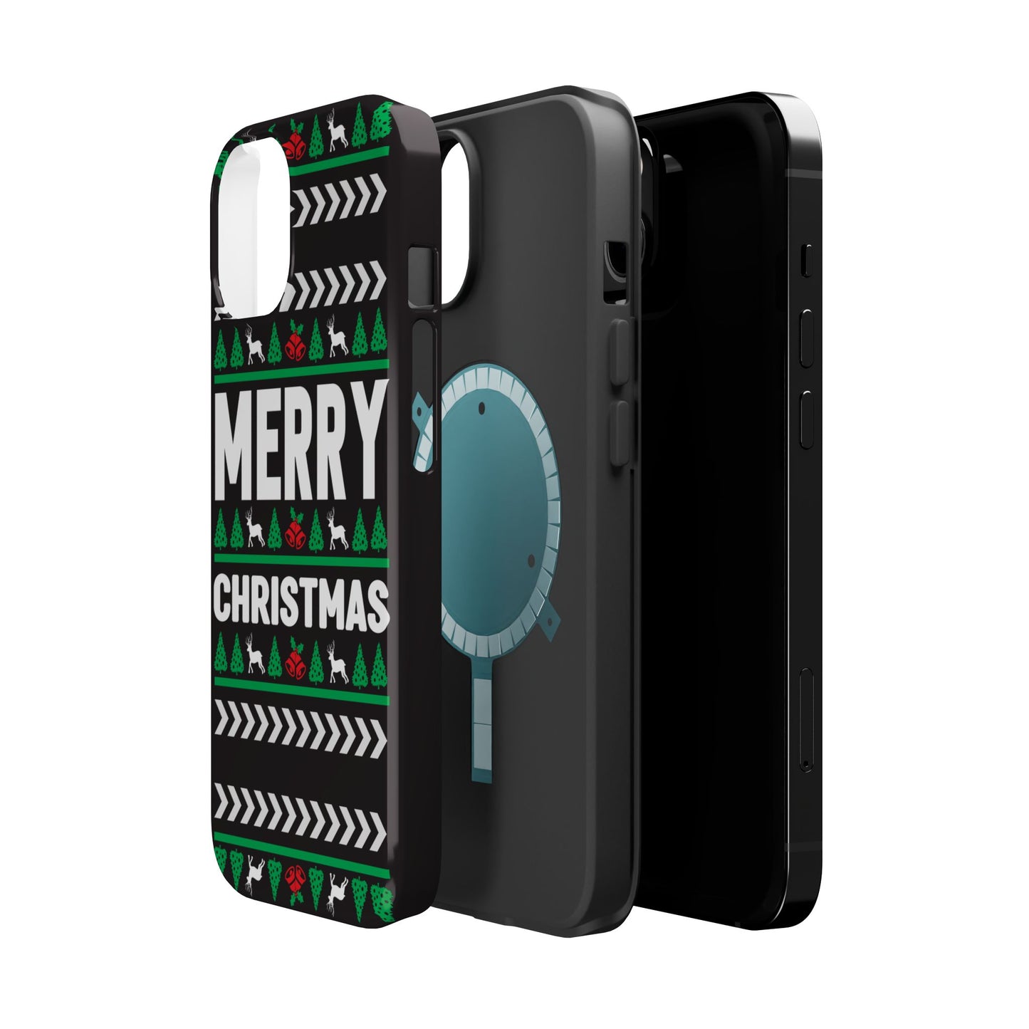 Christmas - Magnetic Tough Cases - Merry Christmas - Black & Green