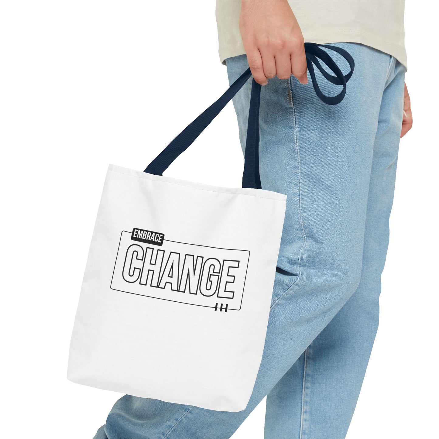 Tote Bag (AOP) - Embrace Change - White